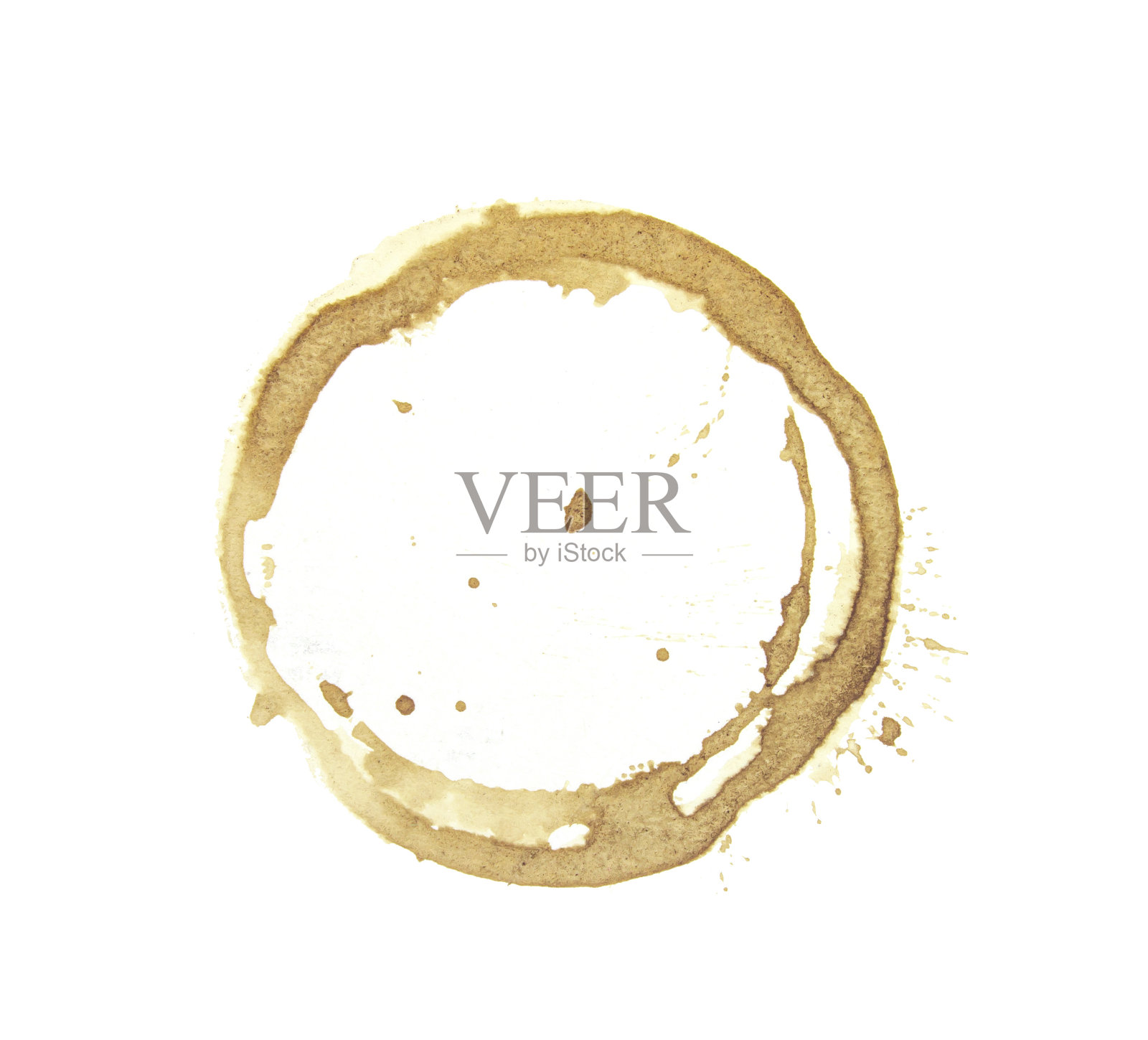 咖啡杯圈孤立在白色背景上照片摄影图片