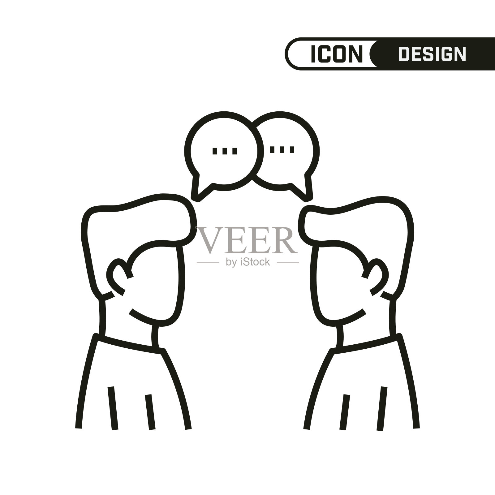 广告图标。单一的图标设计。多用途和编辑细线设计。图标素材