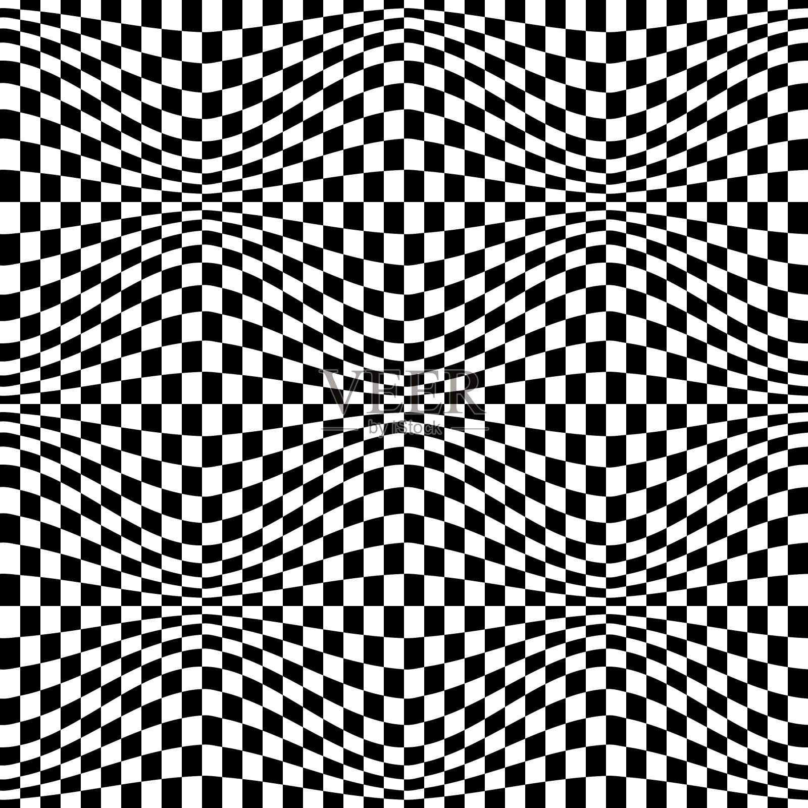 光学扭曲黑白方格插画图片素材