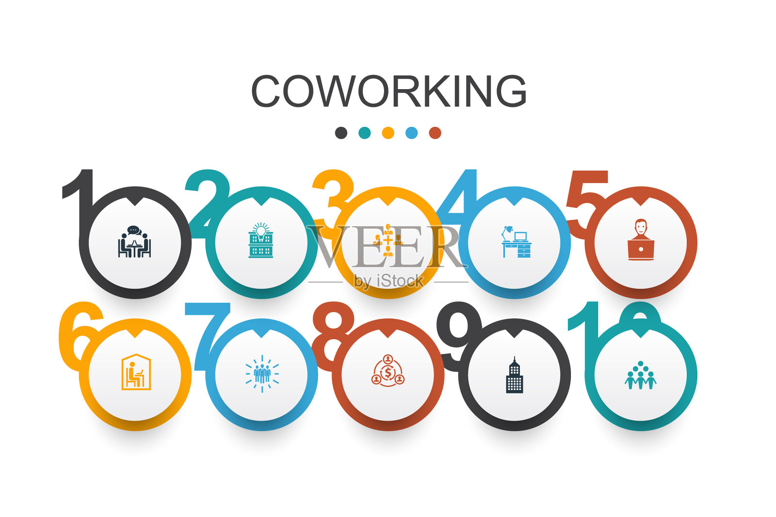 协同信息图设计模板创意插画图片素材