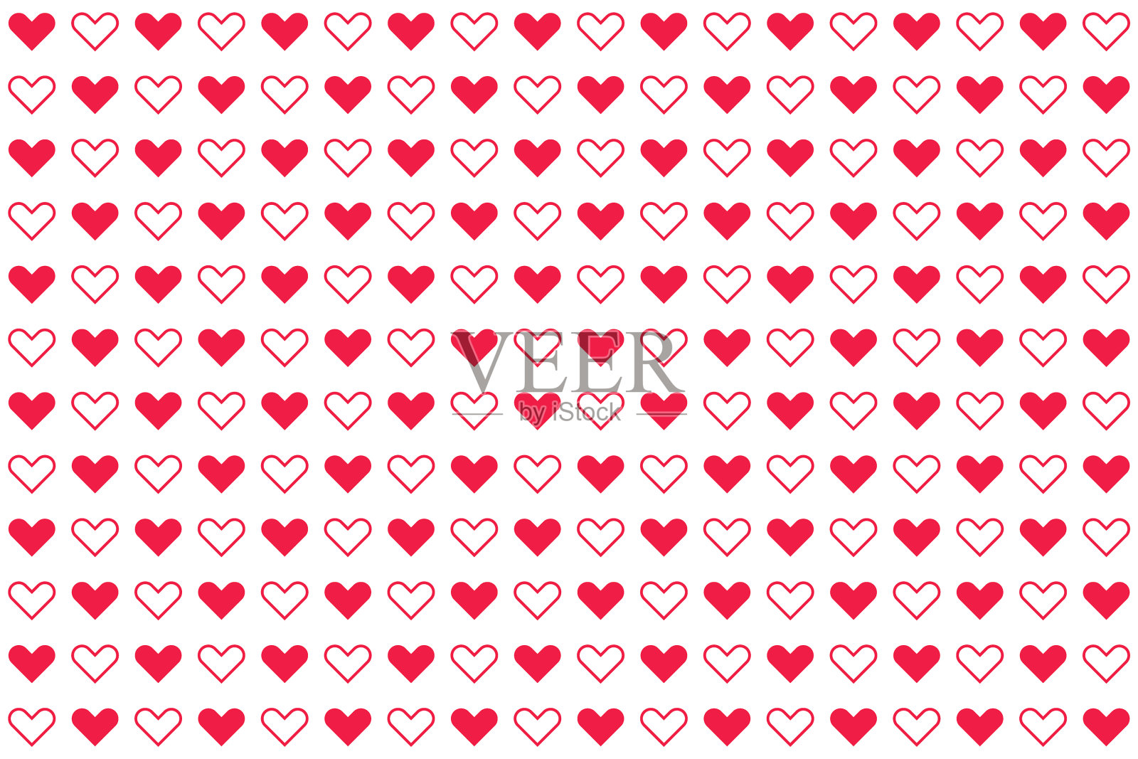 无缝心形图案插画图片素材