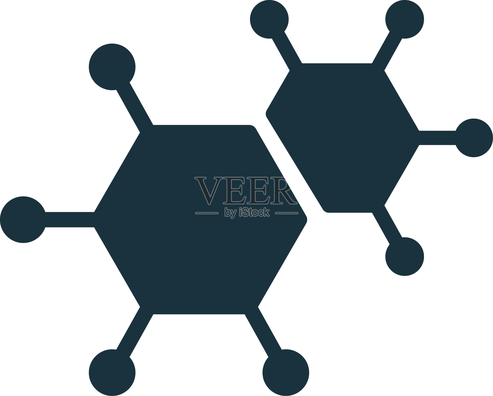 结构网络,分子轮廓,原子图标素材