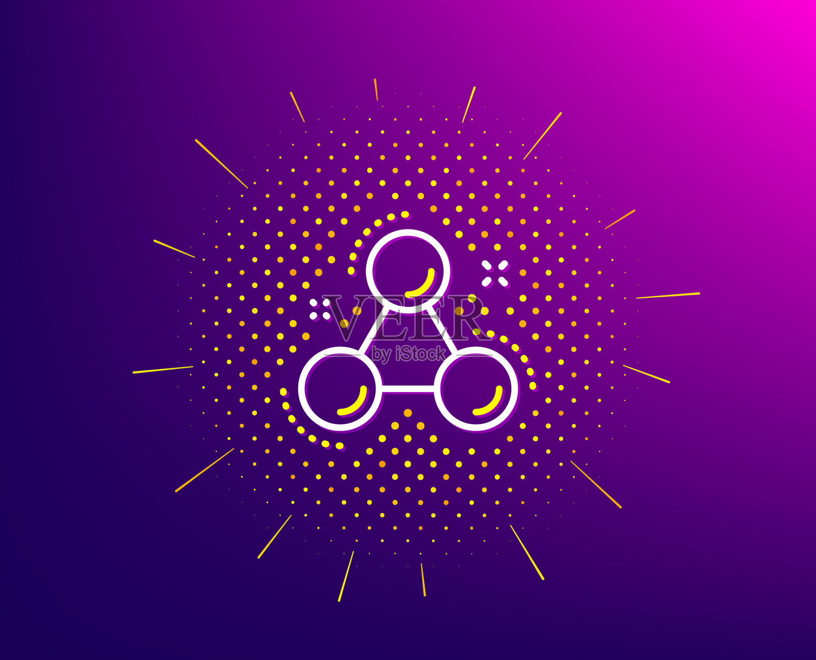 化学分子线图标实验室原子符号图标素材