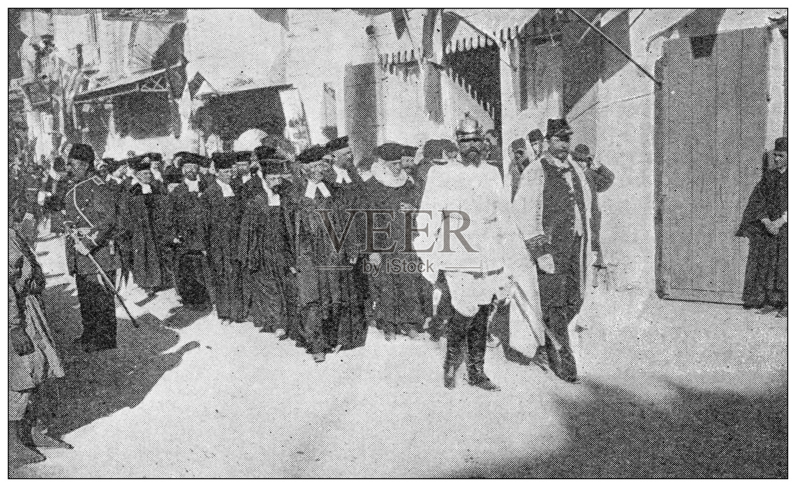 古代图像:威廉二世皇帝访问圣地,耶路撒冷,牧师插画图片素材