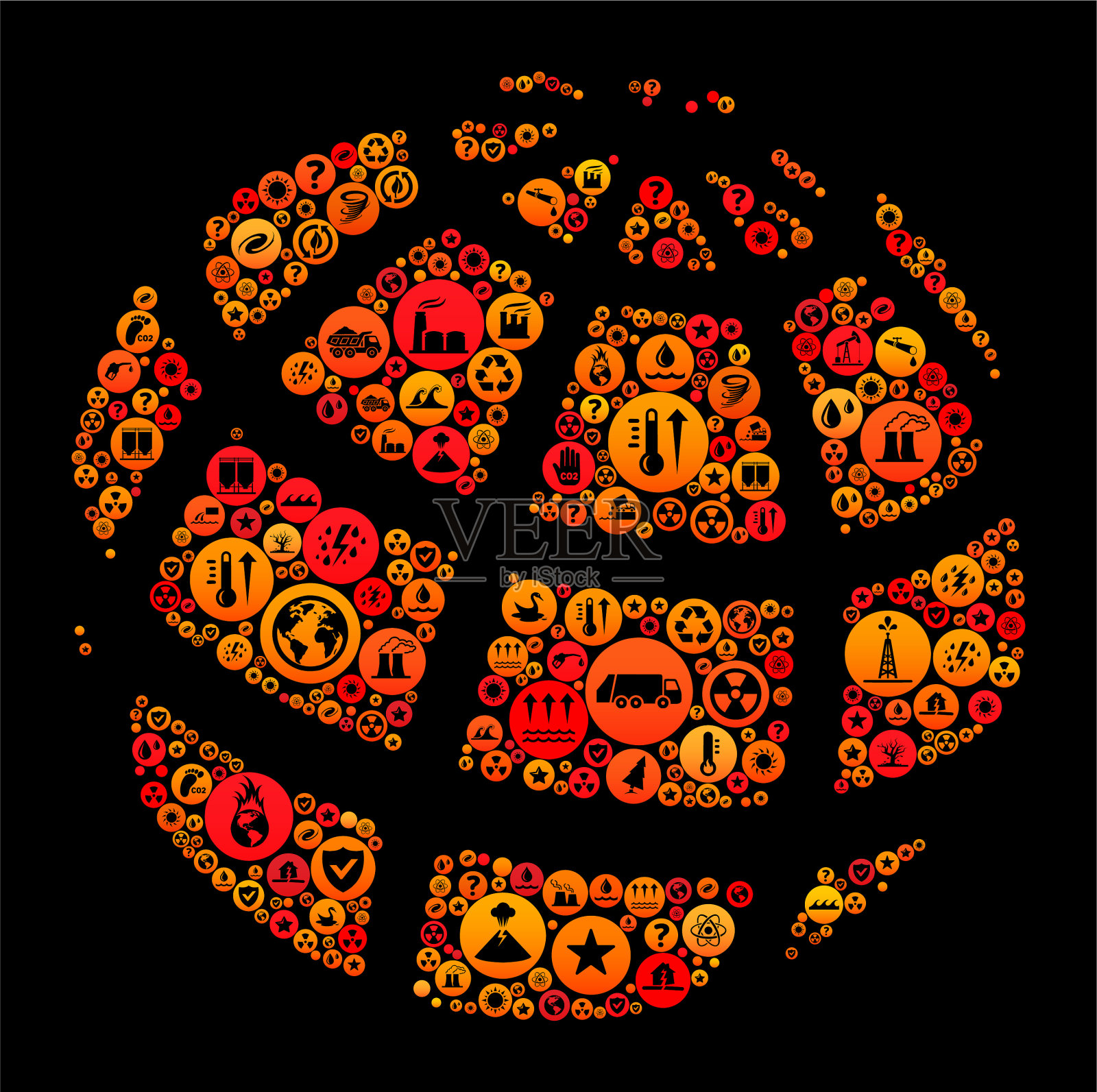 地球气候变化矢量图标图案插画图片素材