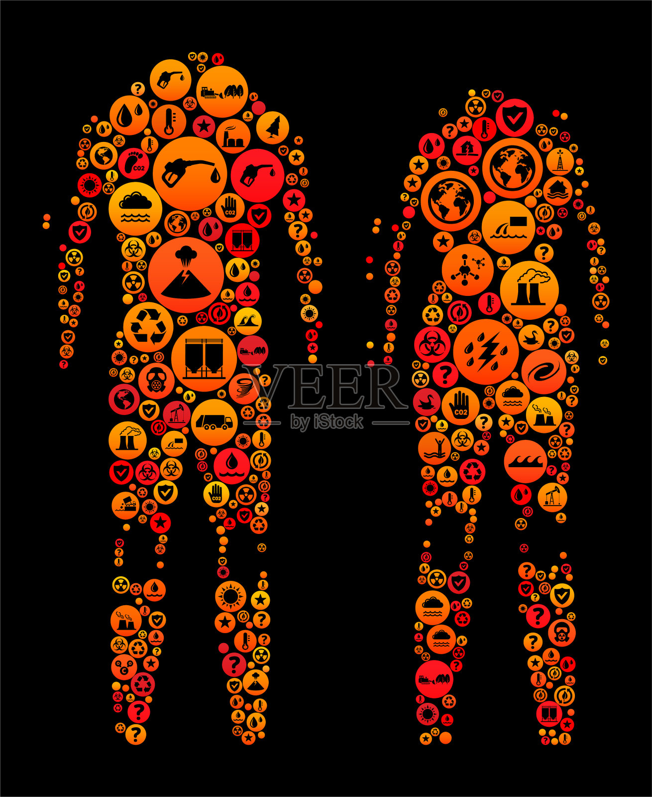 潜水衣气候变化矢量图标图案插画图片素材