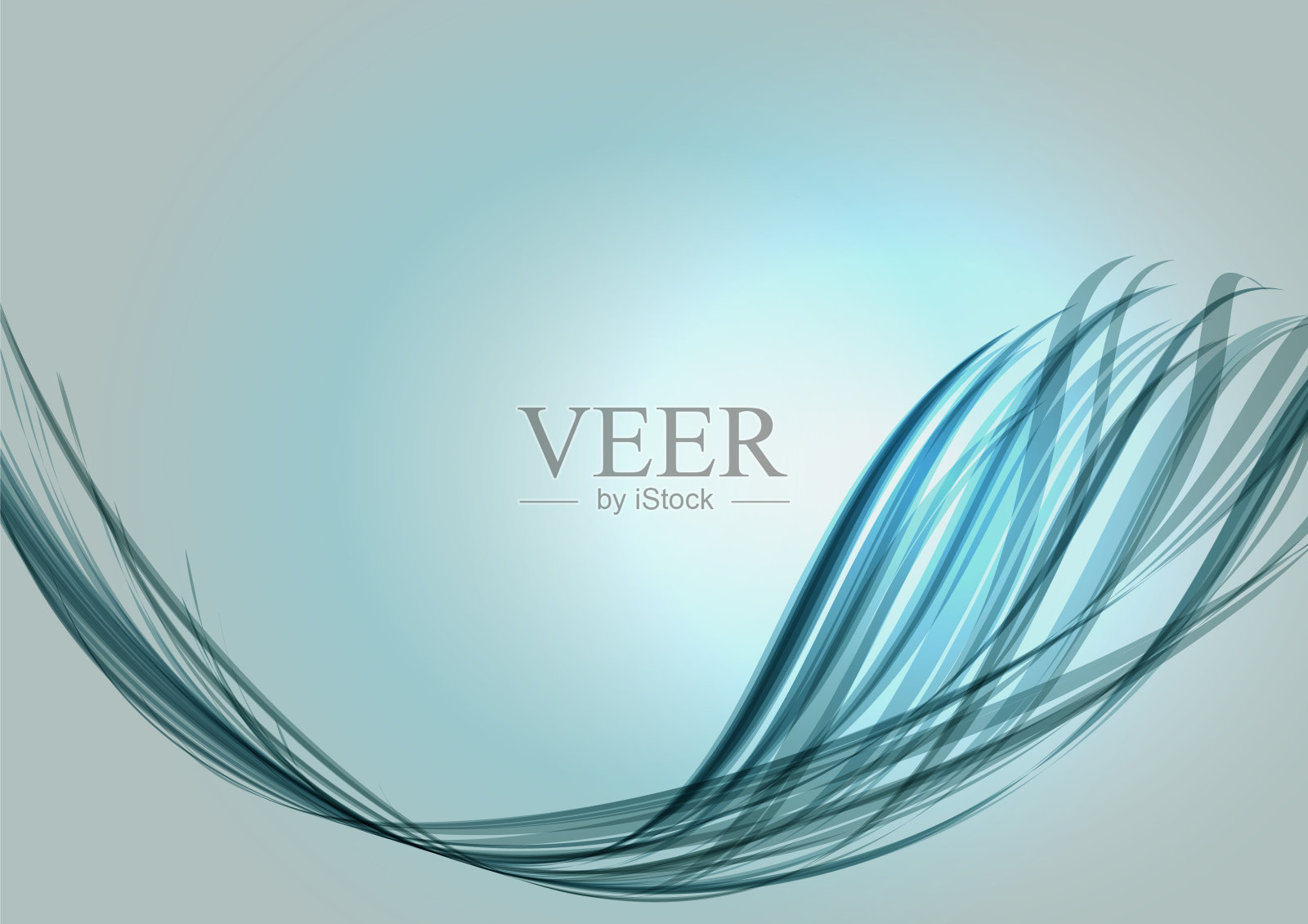 绿色抽象数字波背景插画图片素材