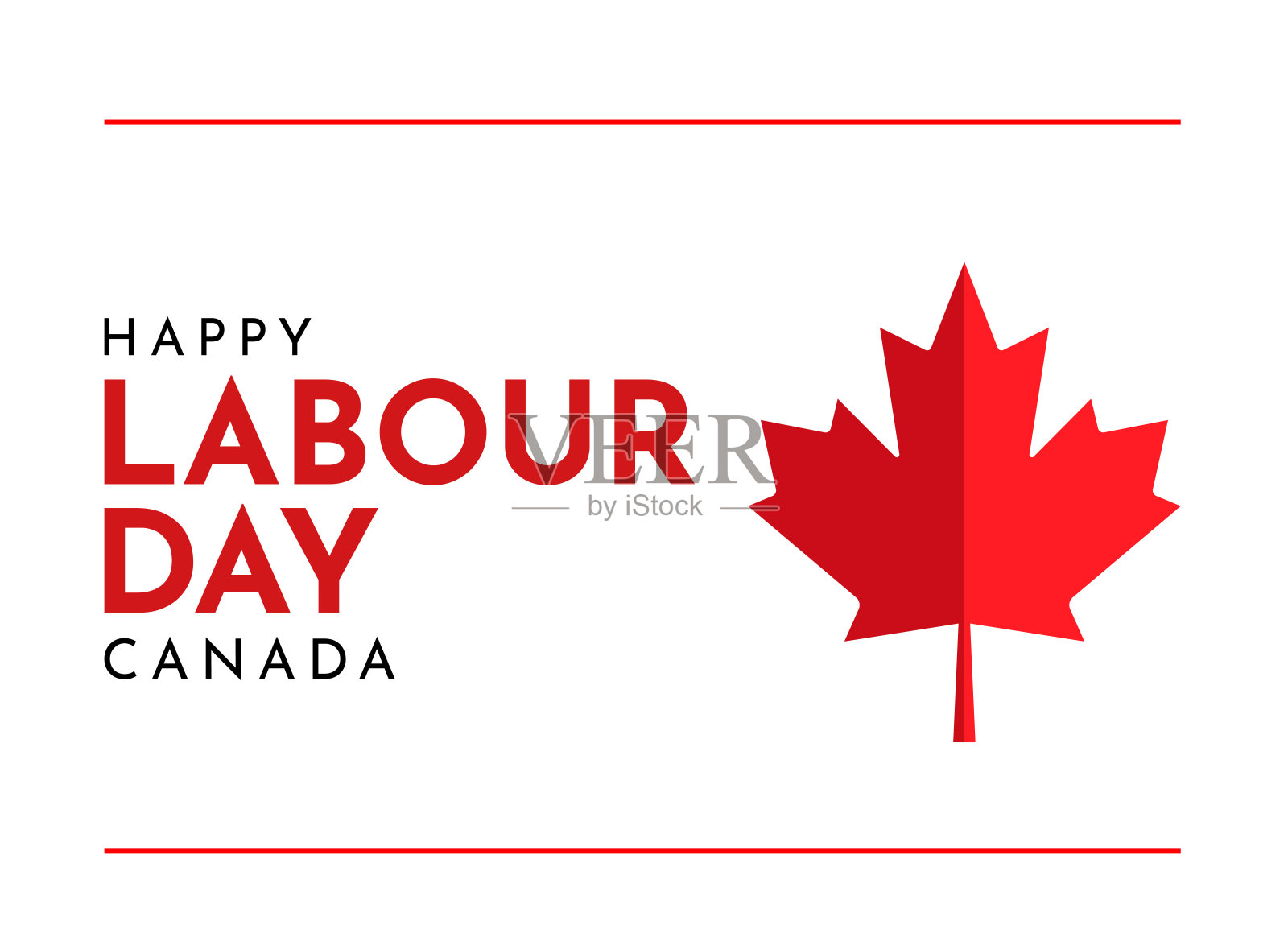 劳动节加拿大卡。向量插画图片素材