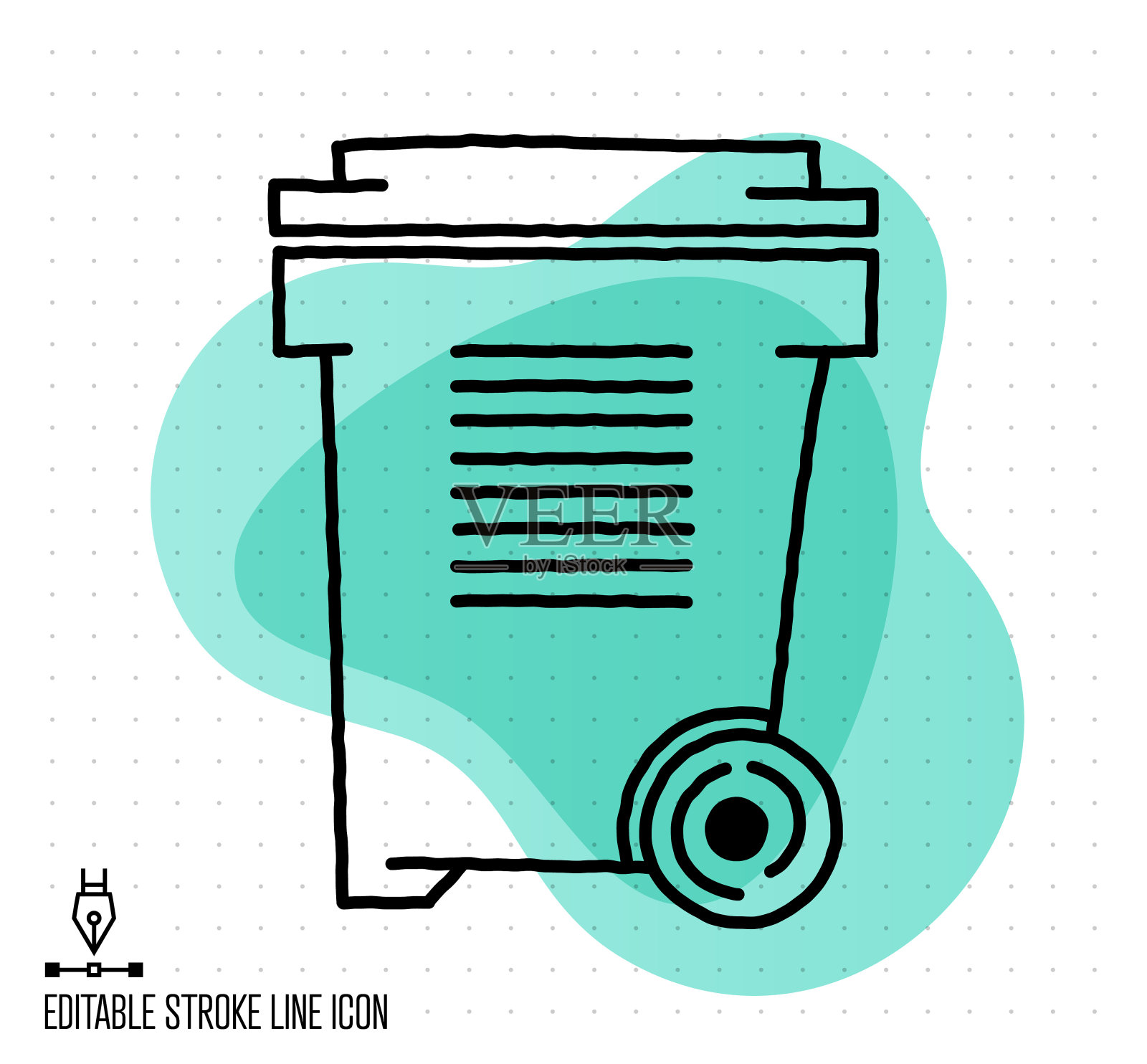 收集垃圾矢量可编辑线插图插画图片素材