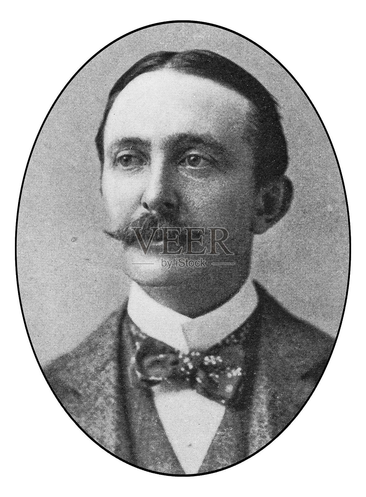 纽约名人肖像:奥古斯特·贝尔蒙特插画图片素材