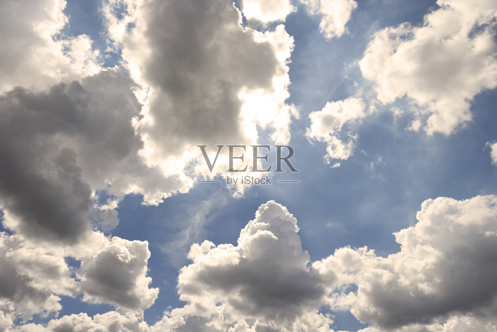 夏日云景与蓝天照片摄影图片