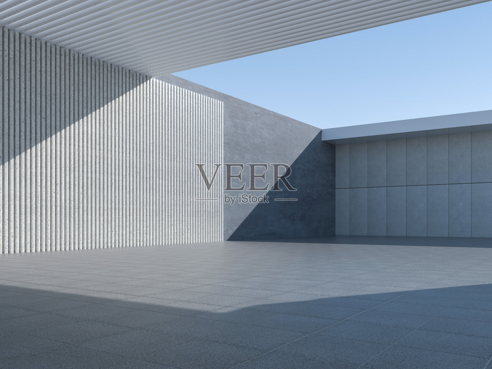 未来的空房间,3D渲染照片摄影图片