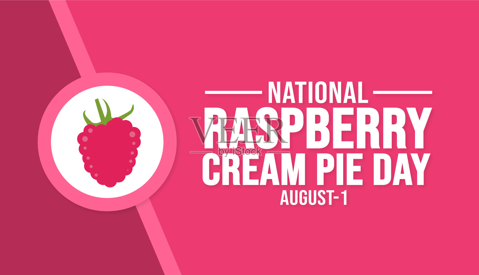 国家覆盆子奶油派日背景插画图片素材