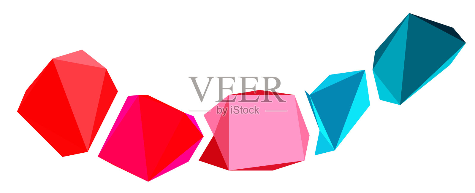 抽象低聚石设计几何三维设计元素图片