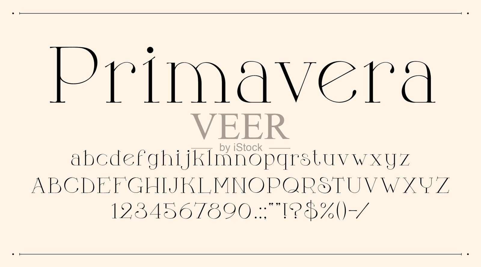 优雅的字体魅力型豪华皇家字体插画图片素材