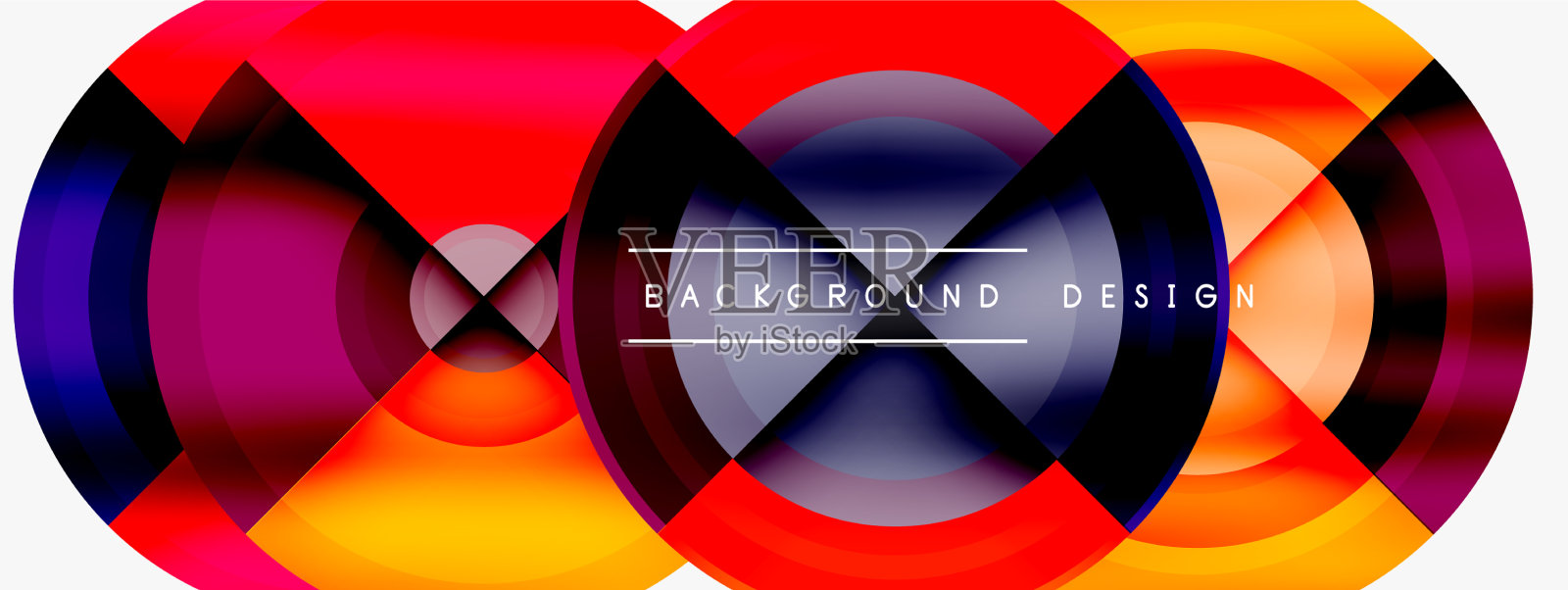 创意圆形几何抽象背景插画图片素材