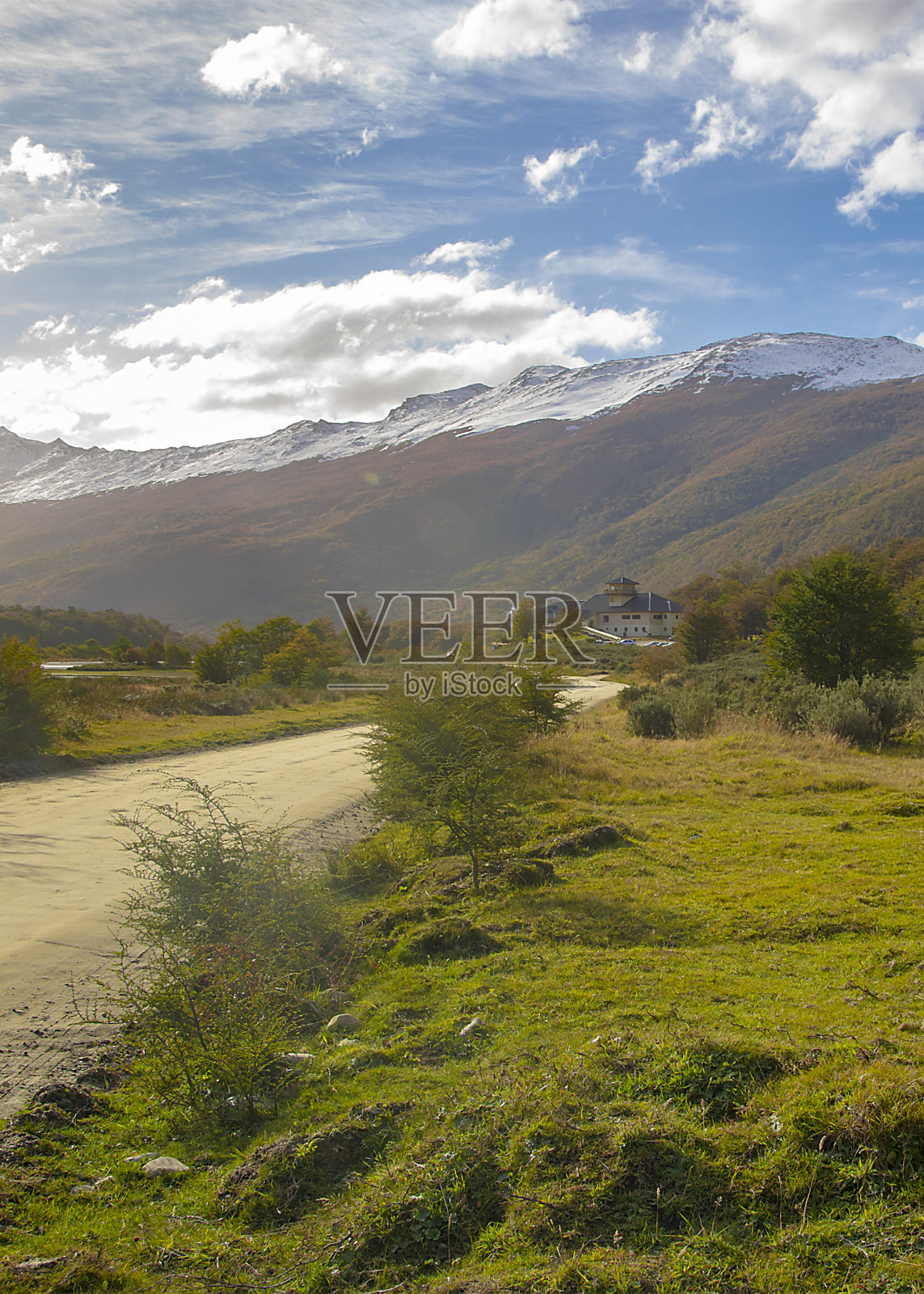 阿根廷火地岛公园空旷的高速公路照片摄影图片