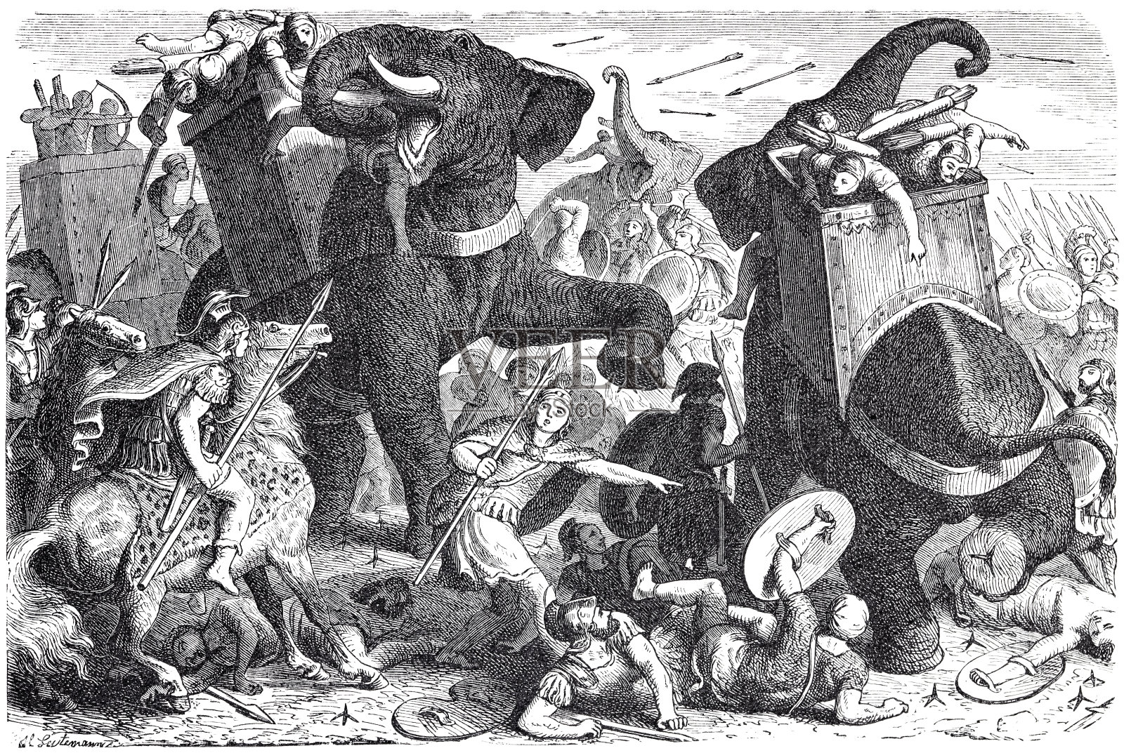 加沙战役插画图片素材