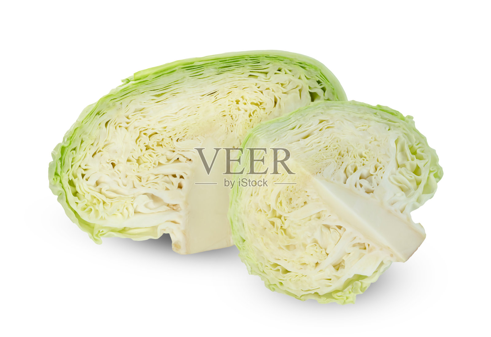 白底孤立白菜,叶型绿色照片摄影图片