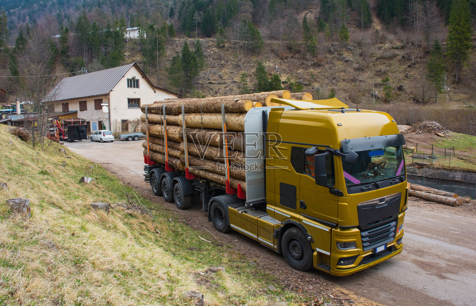 木材的卡车照片摄影图片