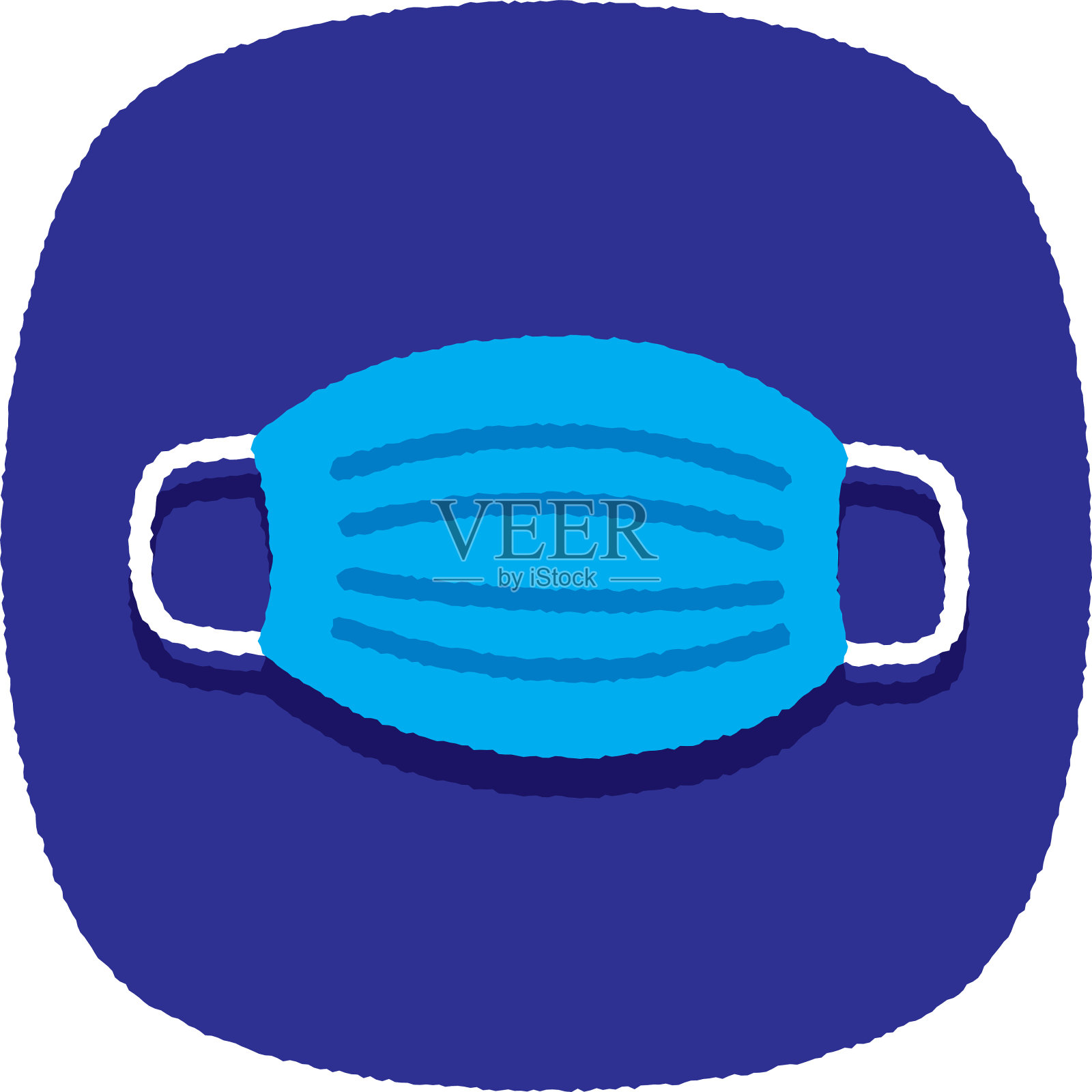 外科口罩涂鸦插画图片素材