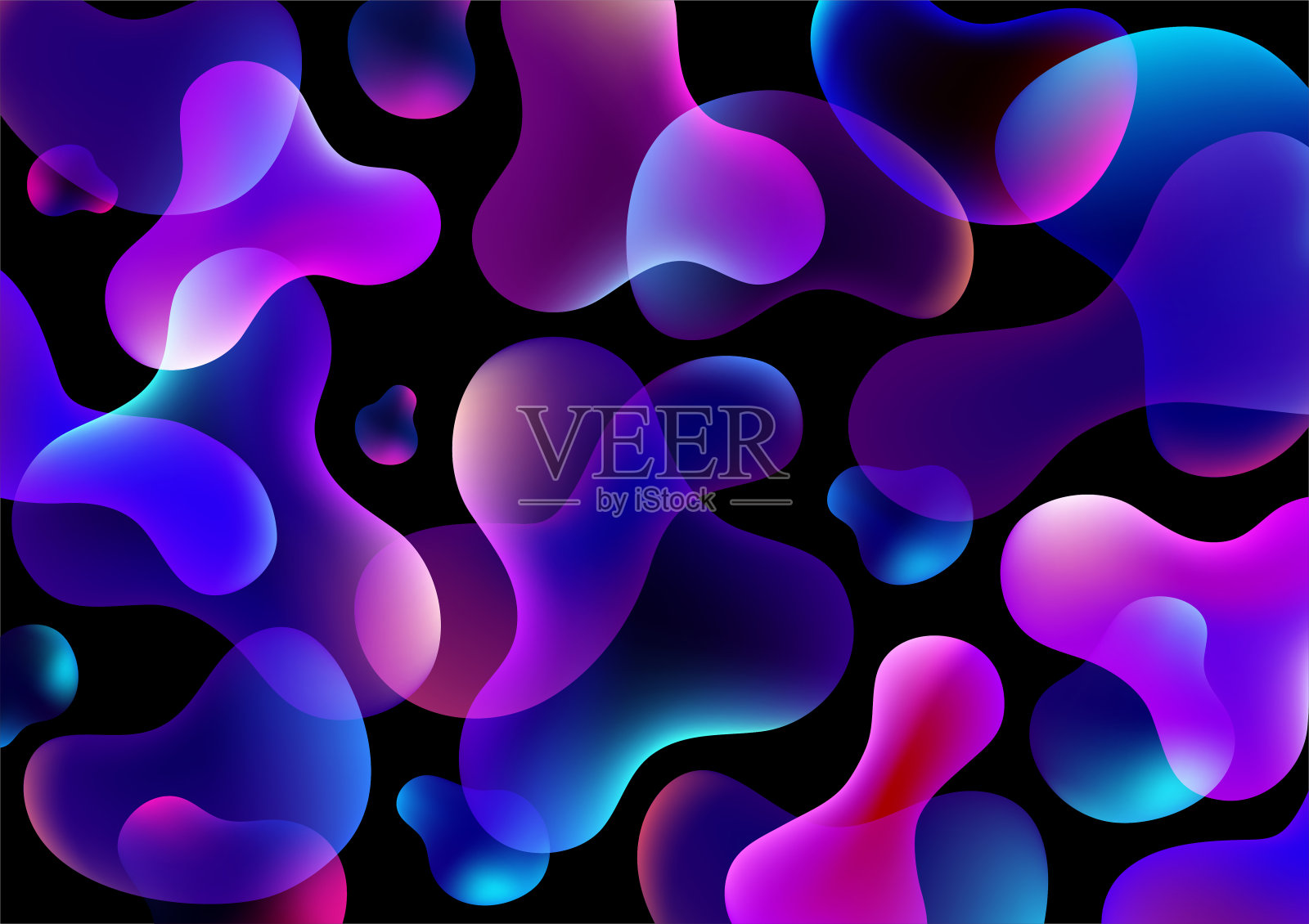 带有气泡的抽象背景插画图片素材