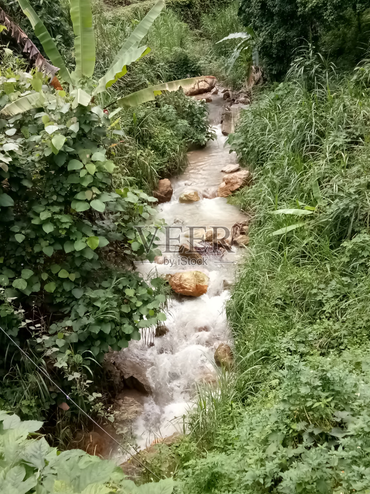 水在小溪中流动,泰国照片摄影图片