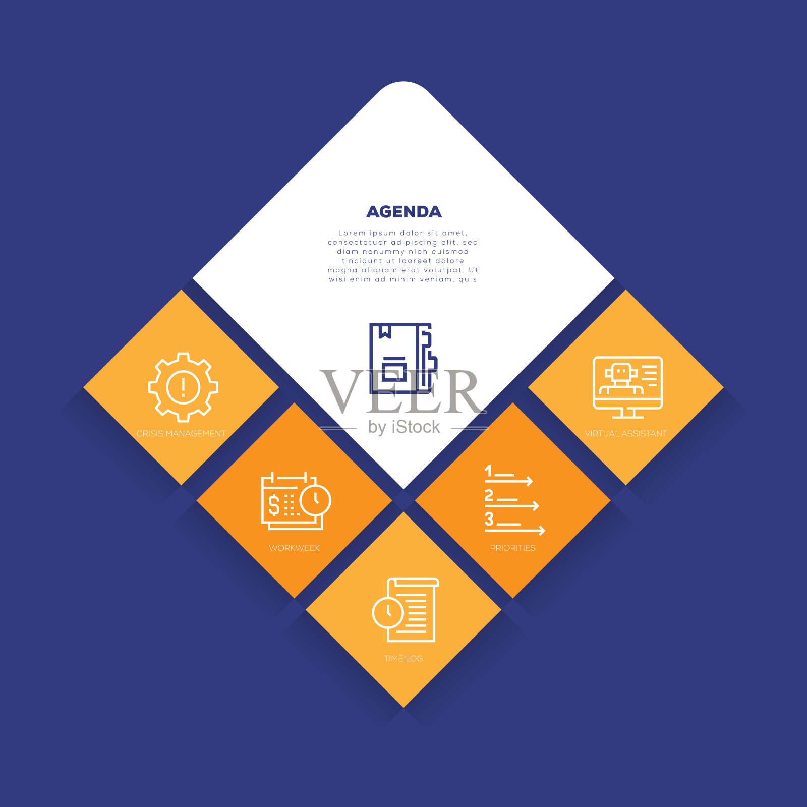 时间管理信息图设计插画图片素材