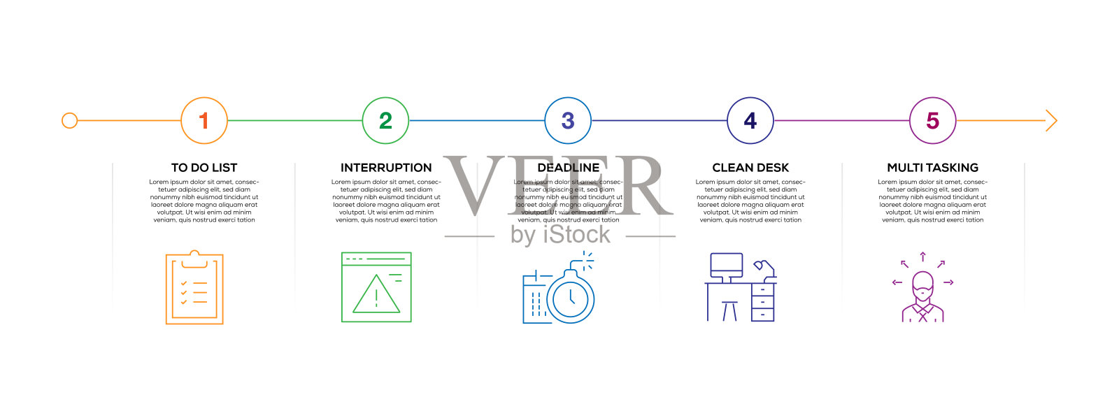 时间管理信息图设计插画图片素材