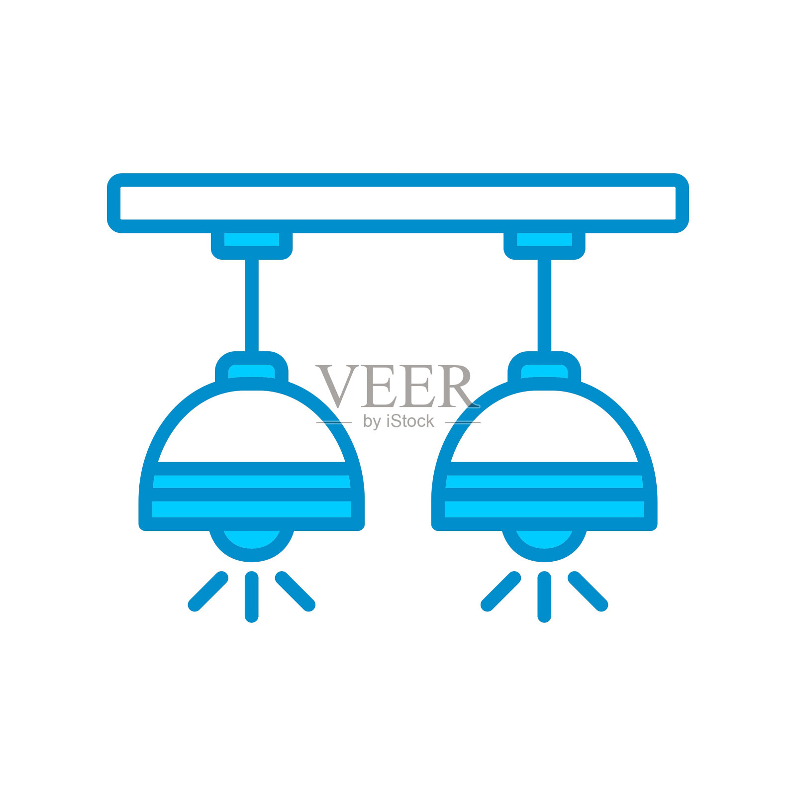 吸顶灯图标插画图片素材