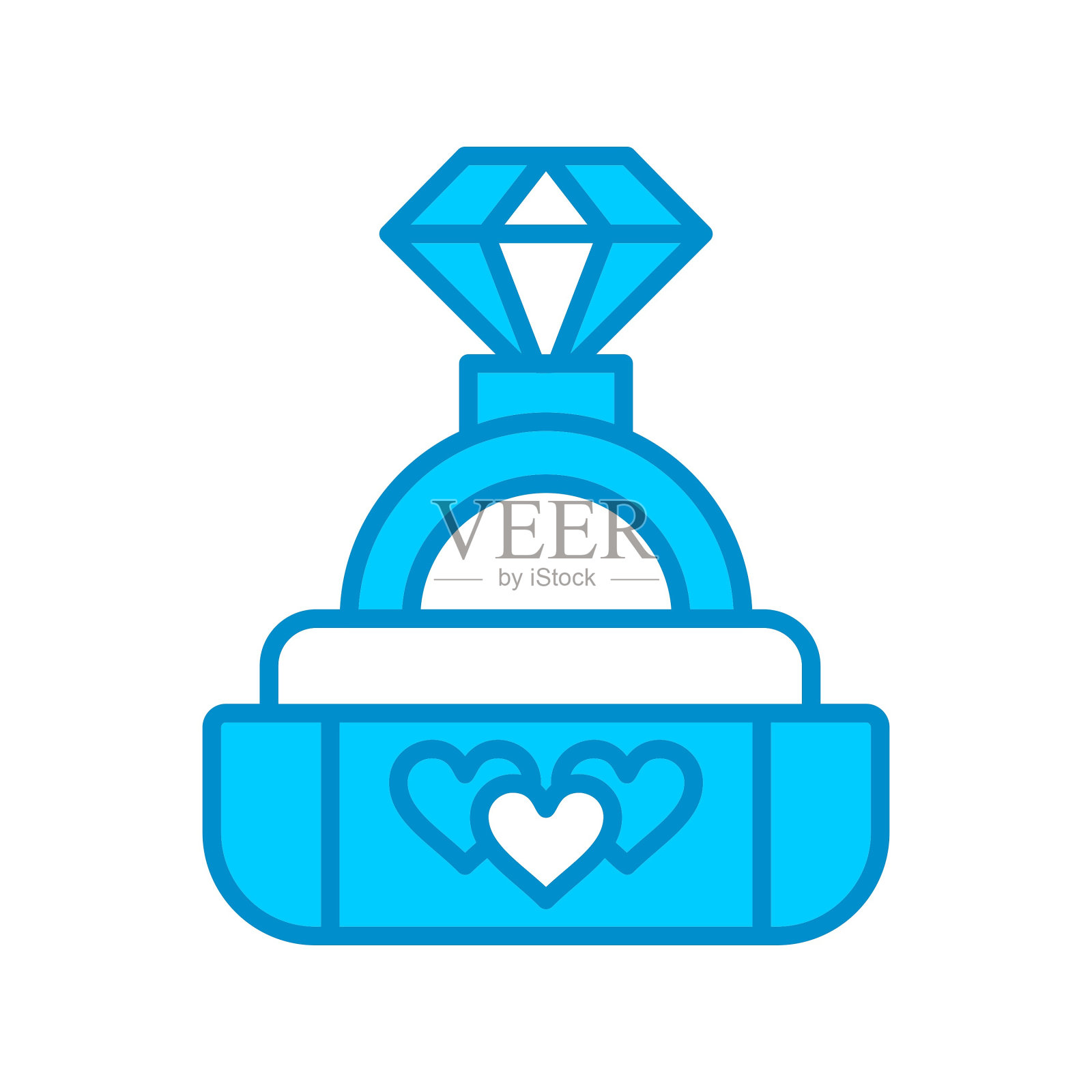 结婚戒指图标插画图片素材