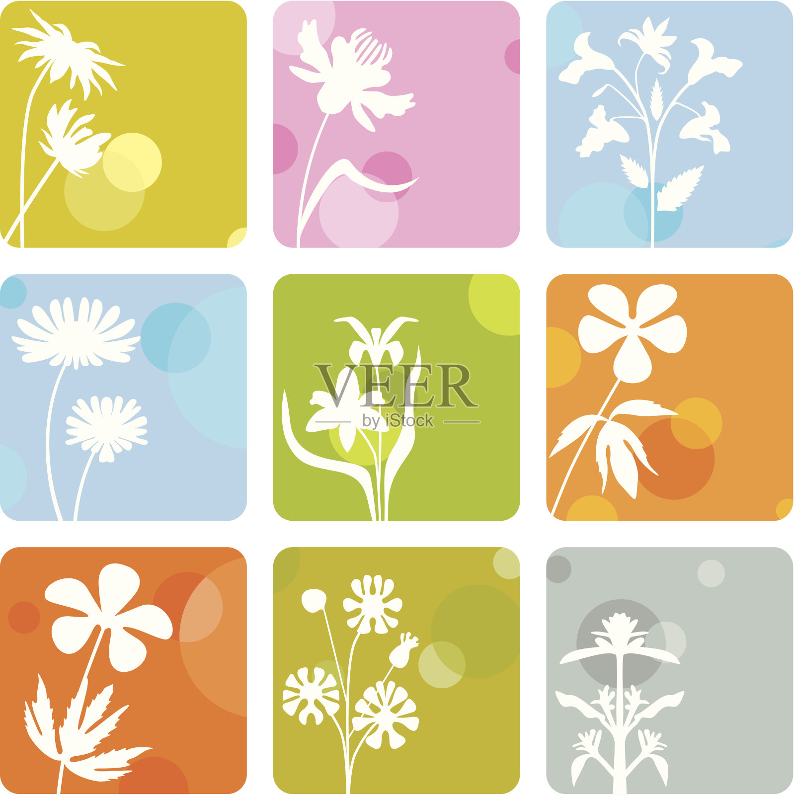 彩色的图标插画图片素材