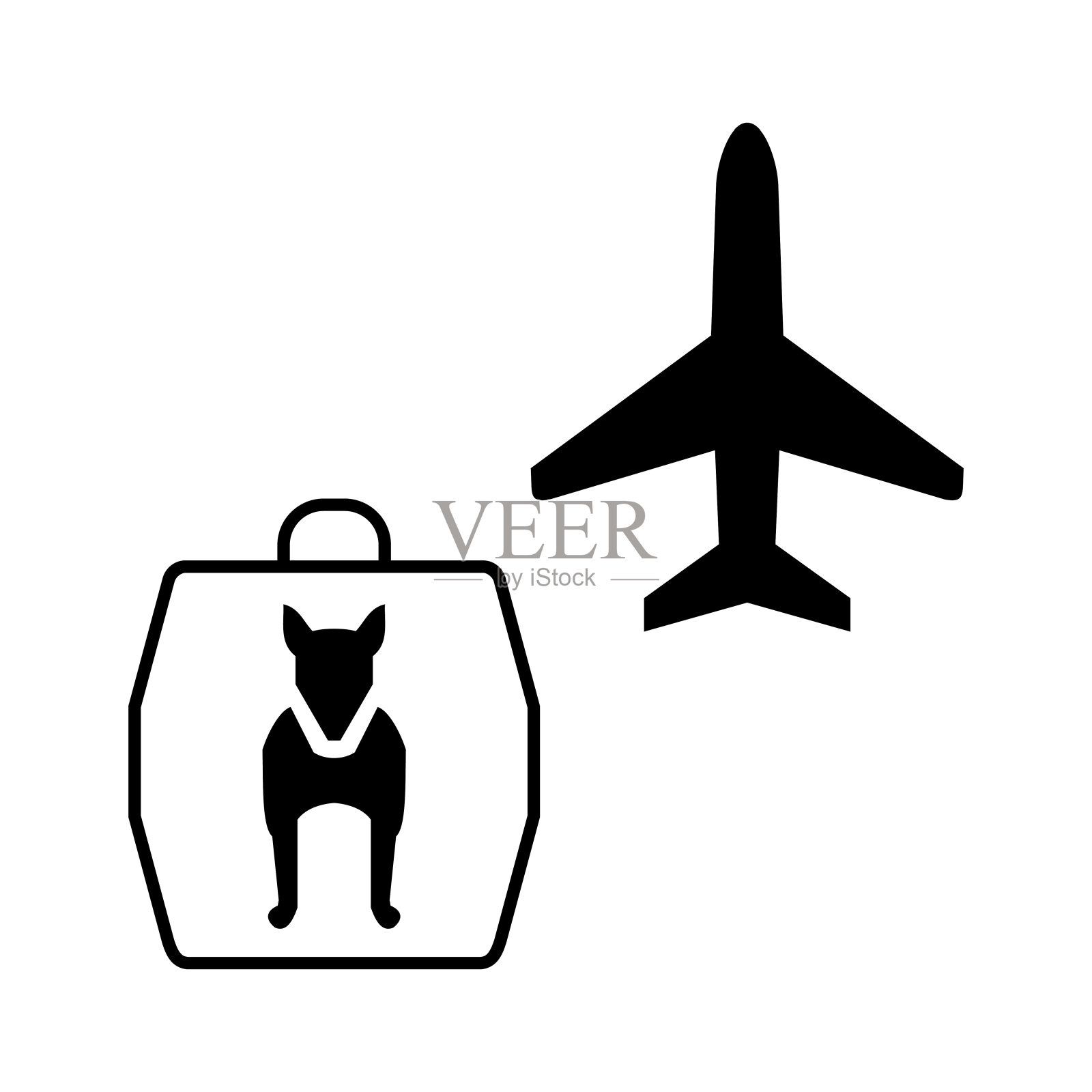 ISO 7001 TF 038:动物运输插画图片素材