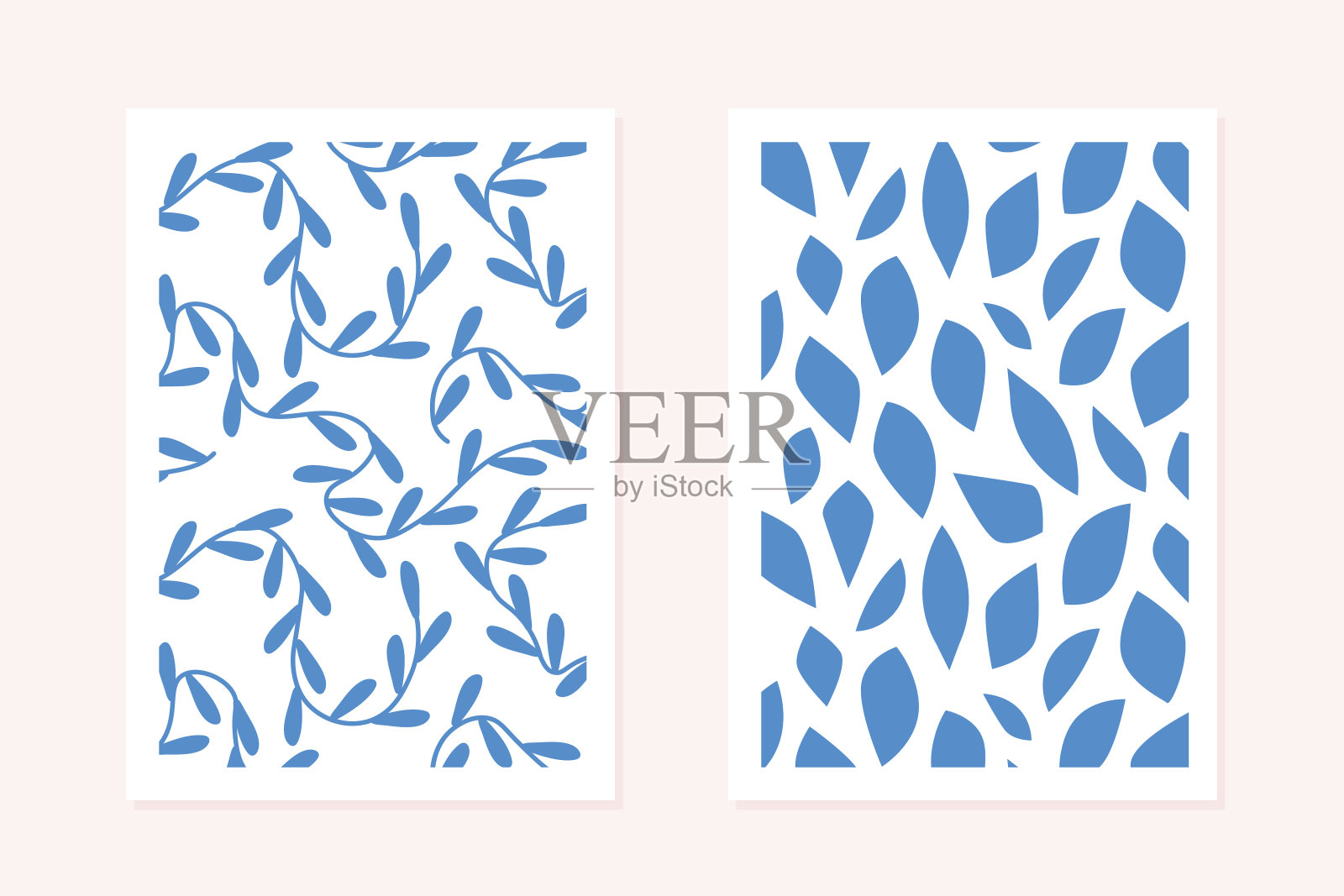 抽象的当代花卉海报,审美极简的新潮墙面装饰插画图片素材