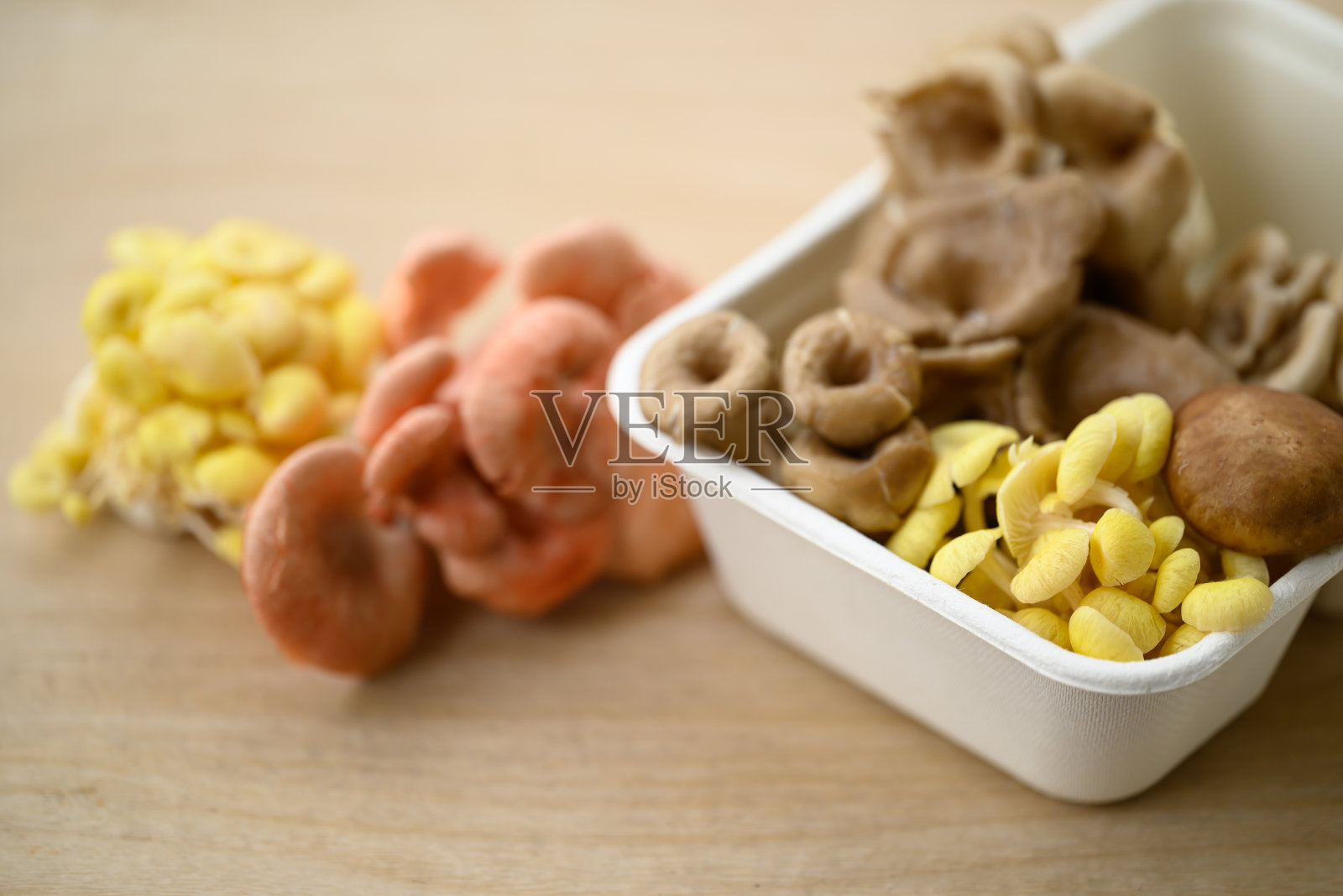 各种可降解碗状食用菌,有机配料食品照片摄影图片