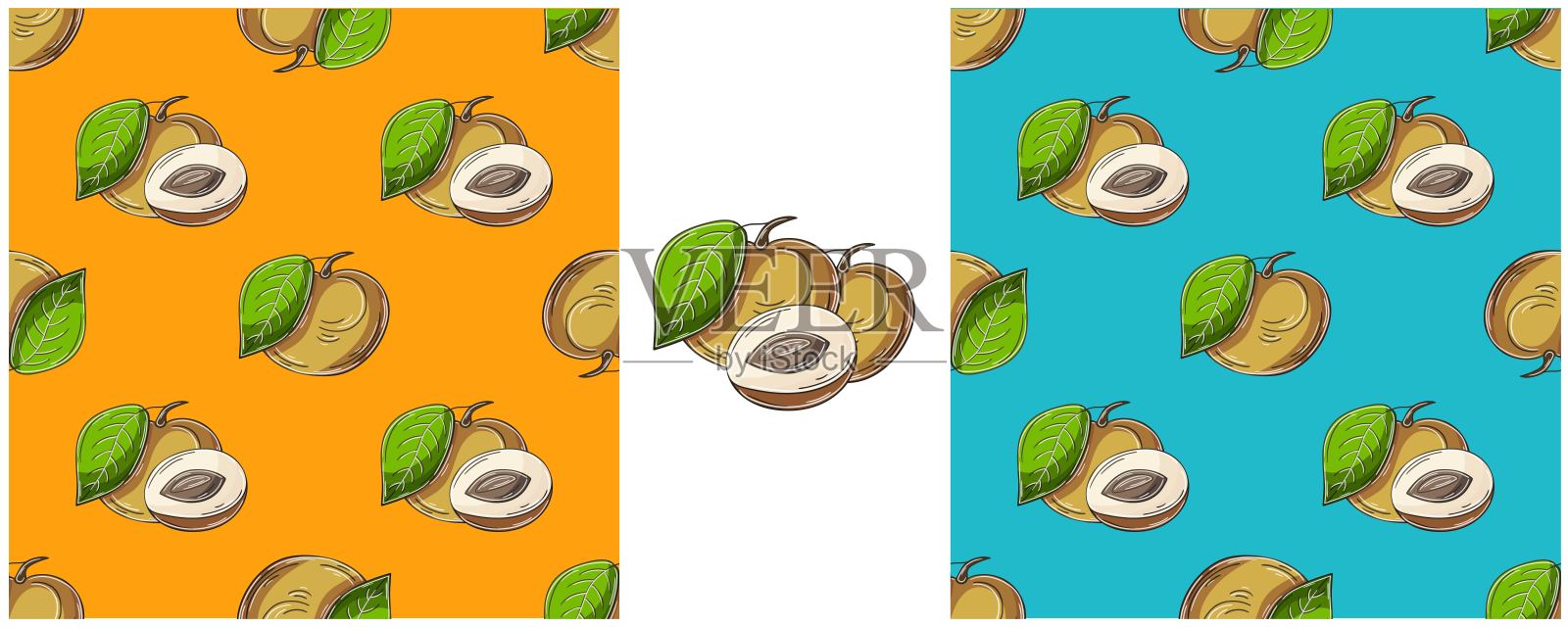 无缝模式。颜色设置在手绘风格。可用于织物等插画图片素材