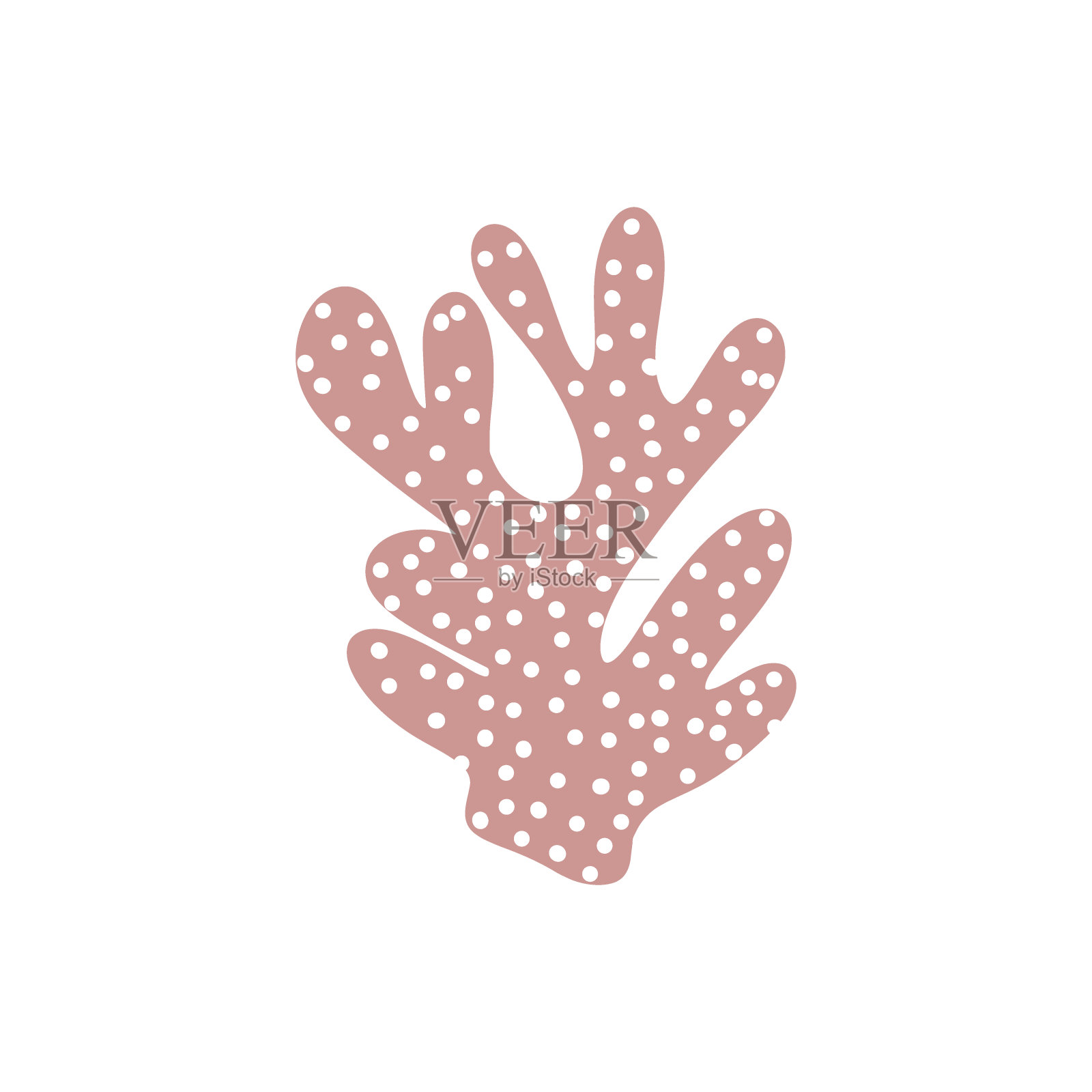 珊瑚。水下元素。矢量插图在斯堪的纳维亚风格。海海洋。插画图片素材