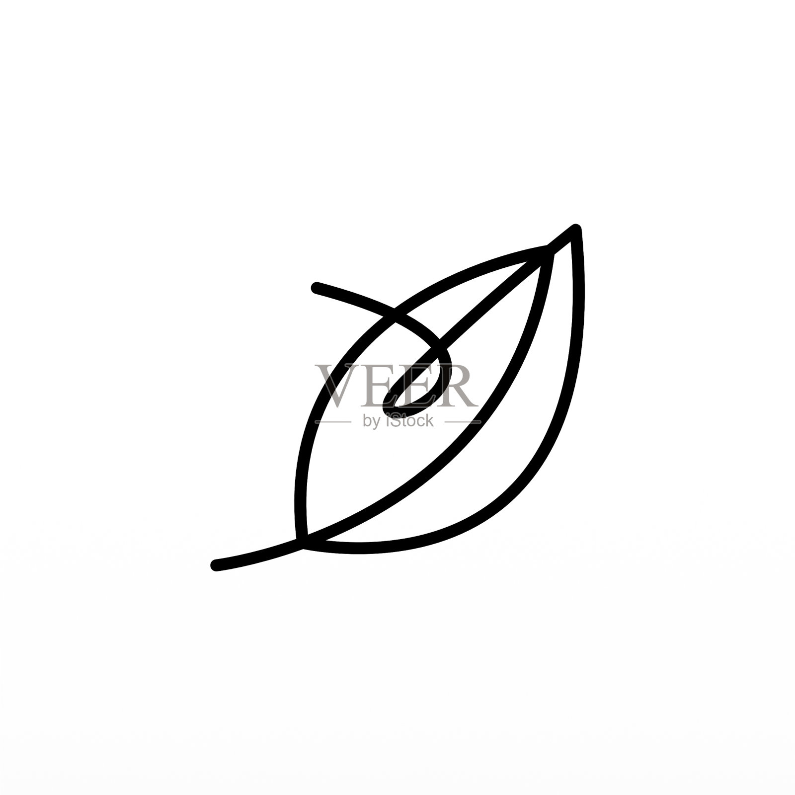 植物标志图标设计模板。Leaf标志模板插画图片素材