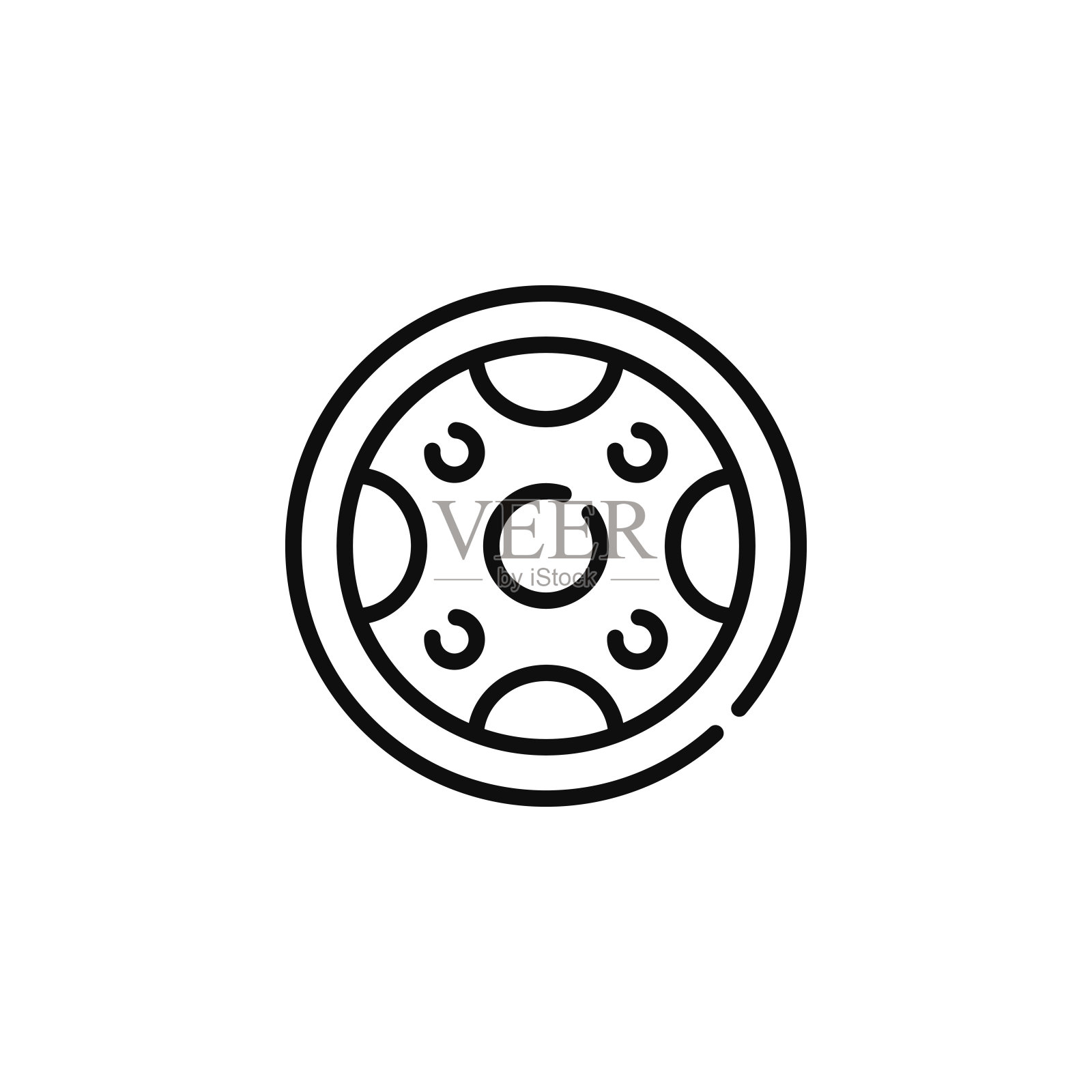 边缘线图标孤立的白色背景插画图片素材