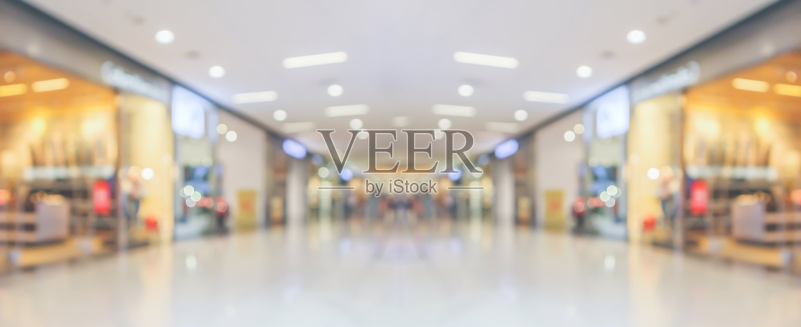 抽象模糊现代商场内部背景照片摄影图片