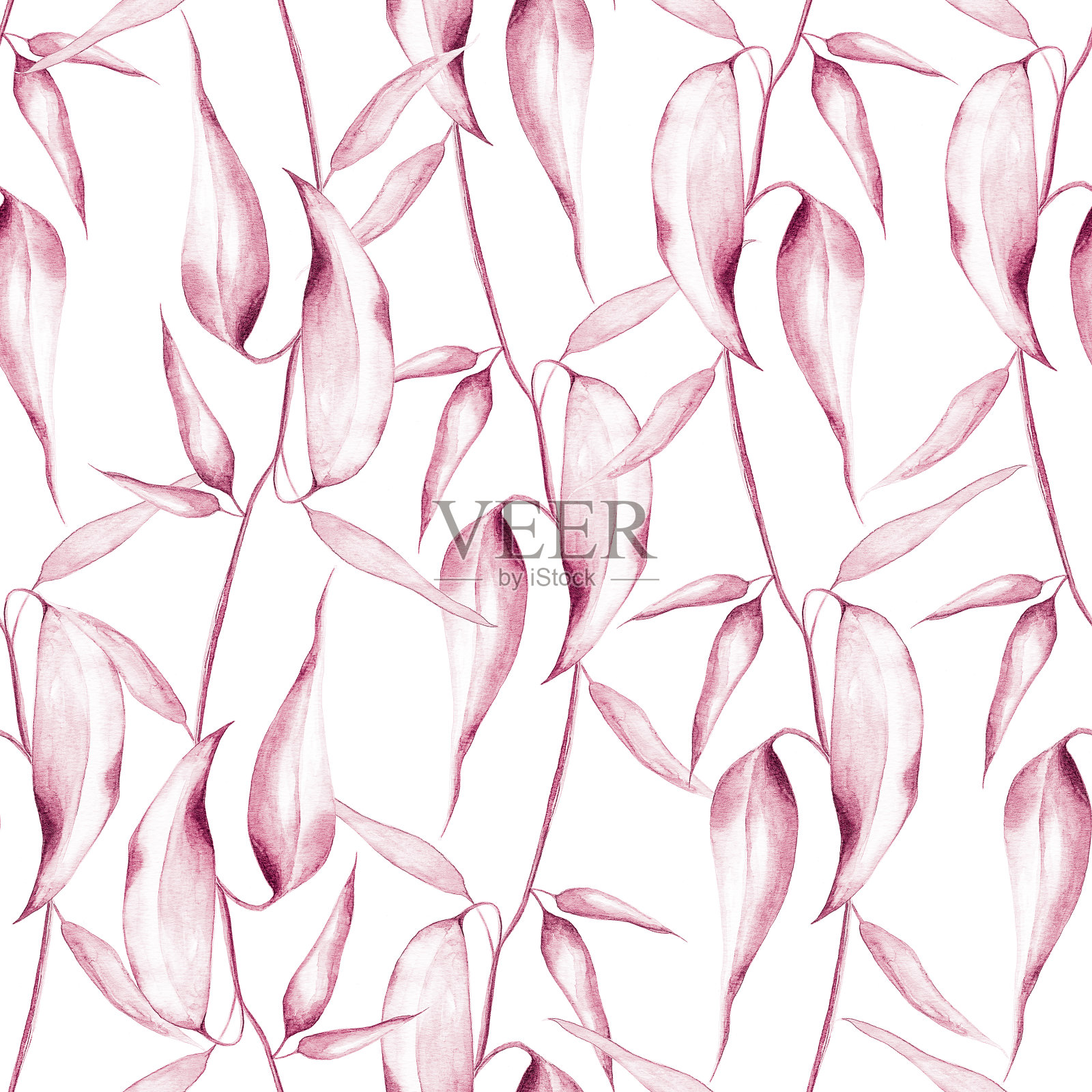 无缝的水彩模式插画图片素材