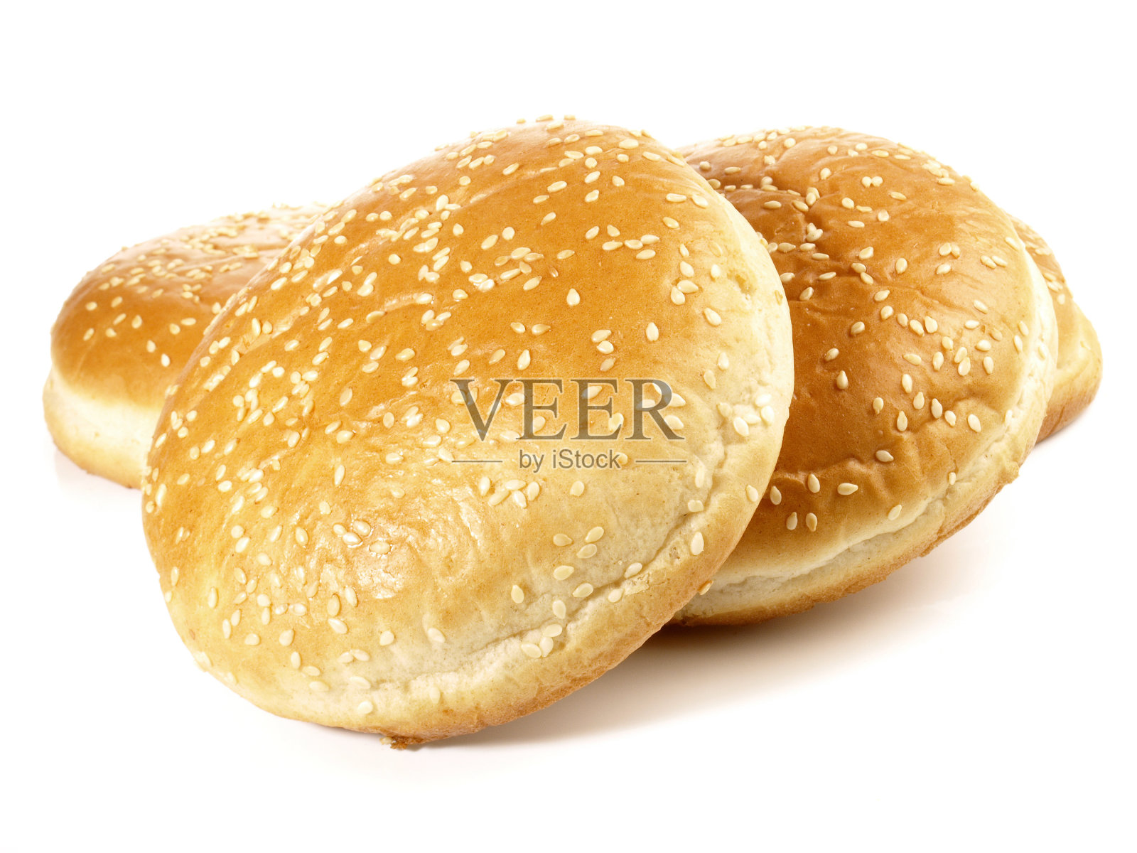 汉堡面包卷在白色背景-孤立照片摄影图片