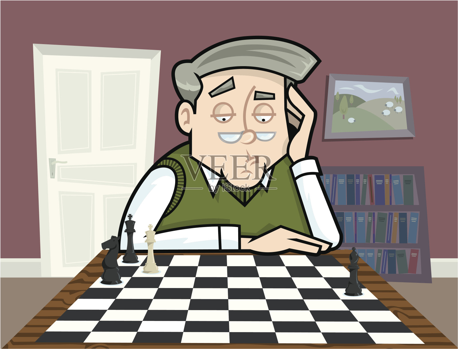 检查伴侣插画图片素材