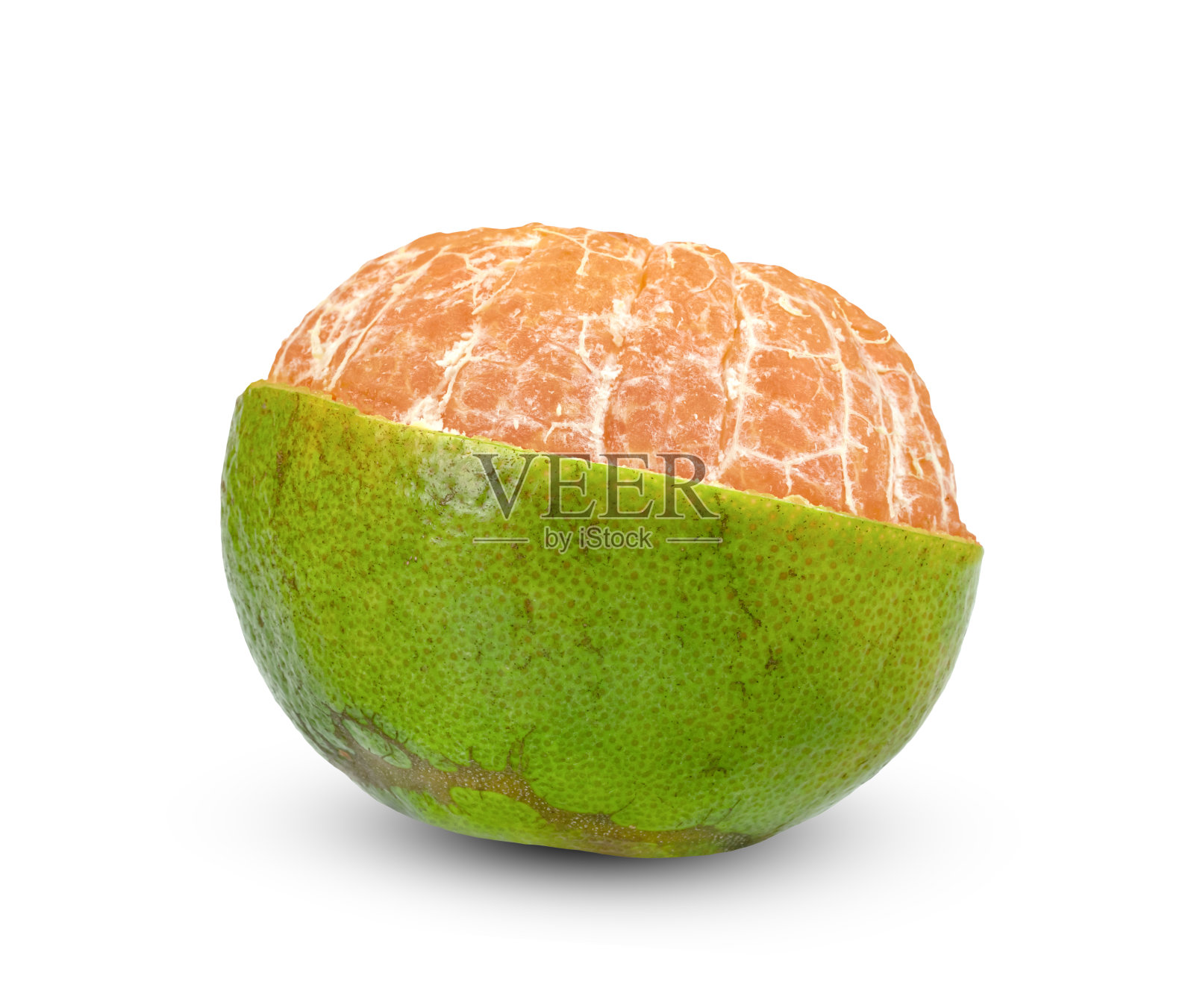 桔皮果实孤立在白色背景上照片摄影图片