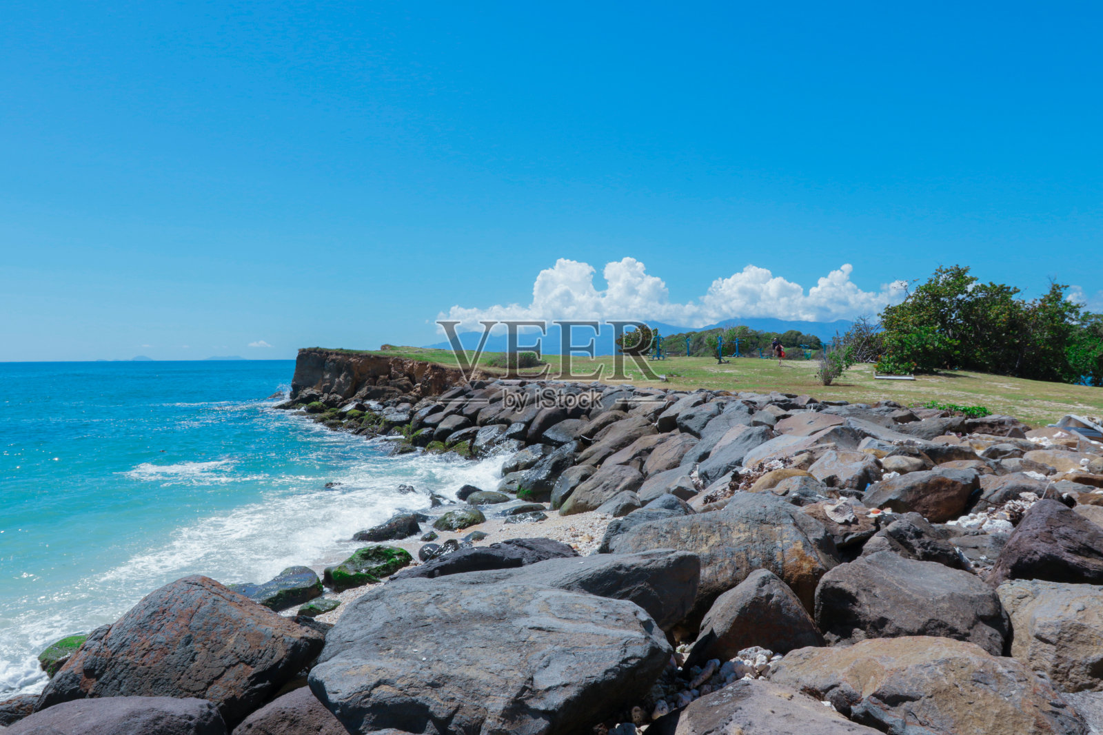 加勒比群岛瓜德罗普岛的天堂景观照片摄影图片