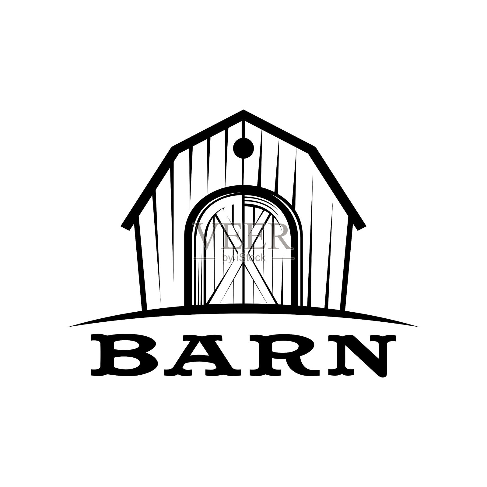 谷仓标志矢量插画图片素材