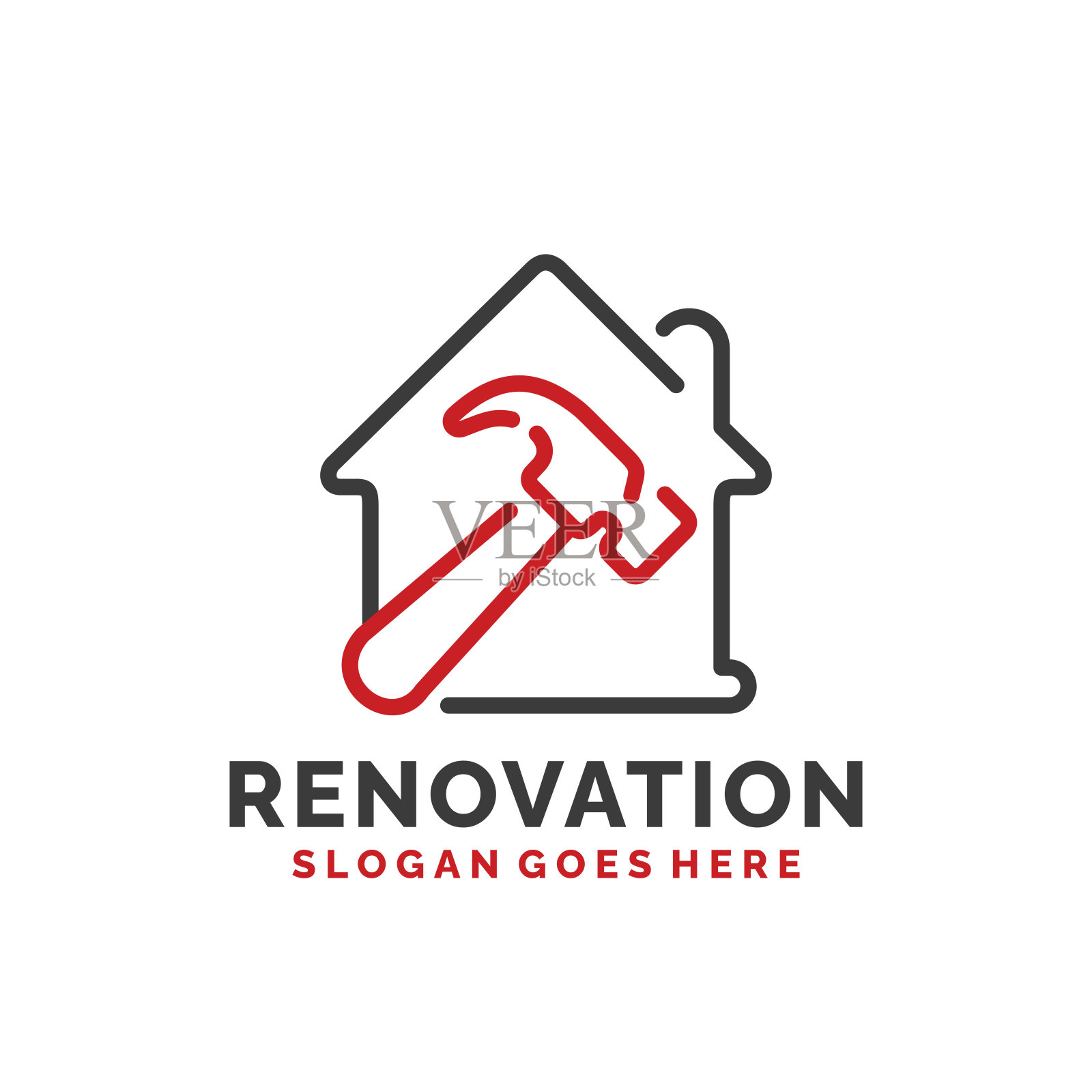 家居装修标志设计矢量插图插画图片素材