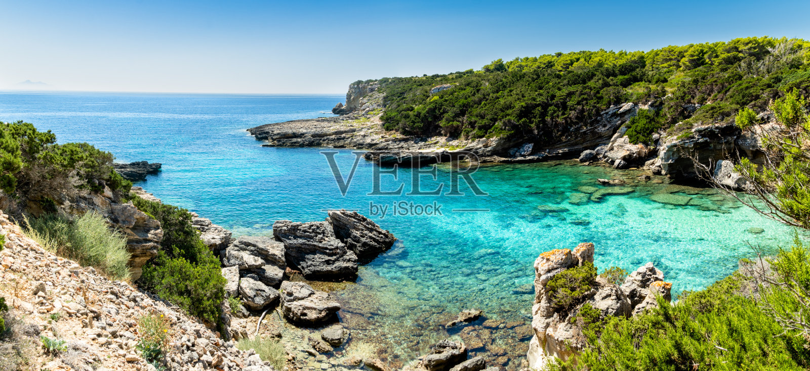 意大利群岛托斯卡诺利沃诺,参观皮亚诺萨岛,布鲁西亚托湾照片摄影图片