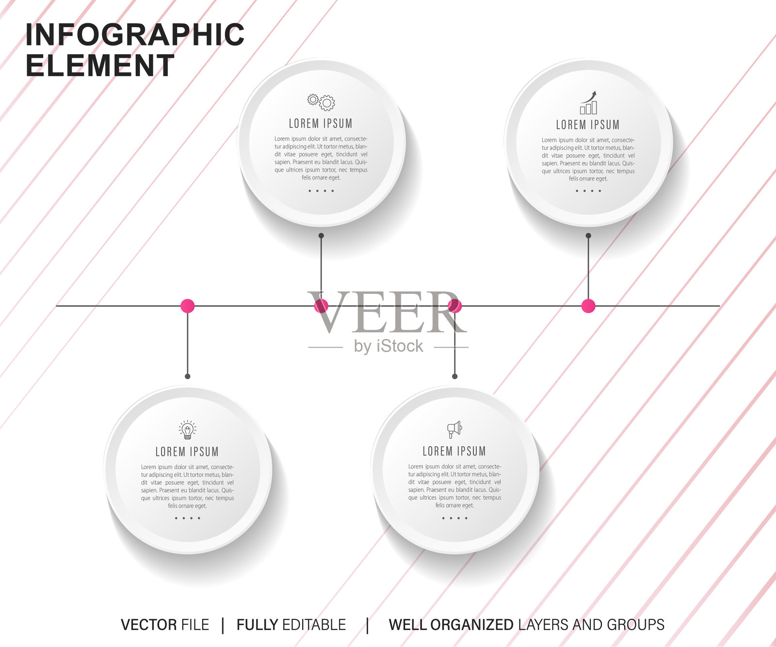 商业信息图表时间线图标设计的抽象背景模板股票插图插画图片素材