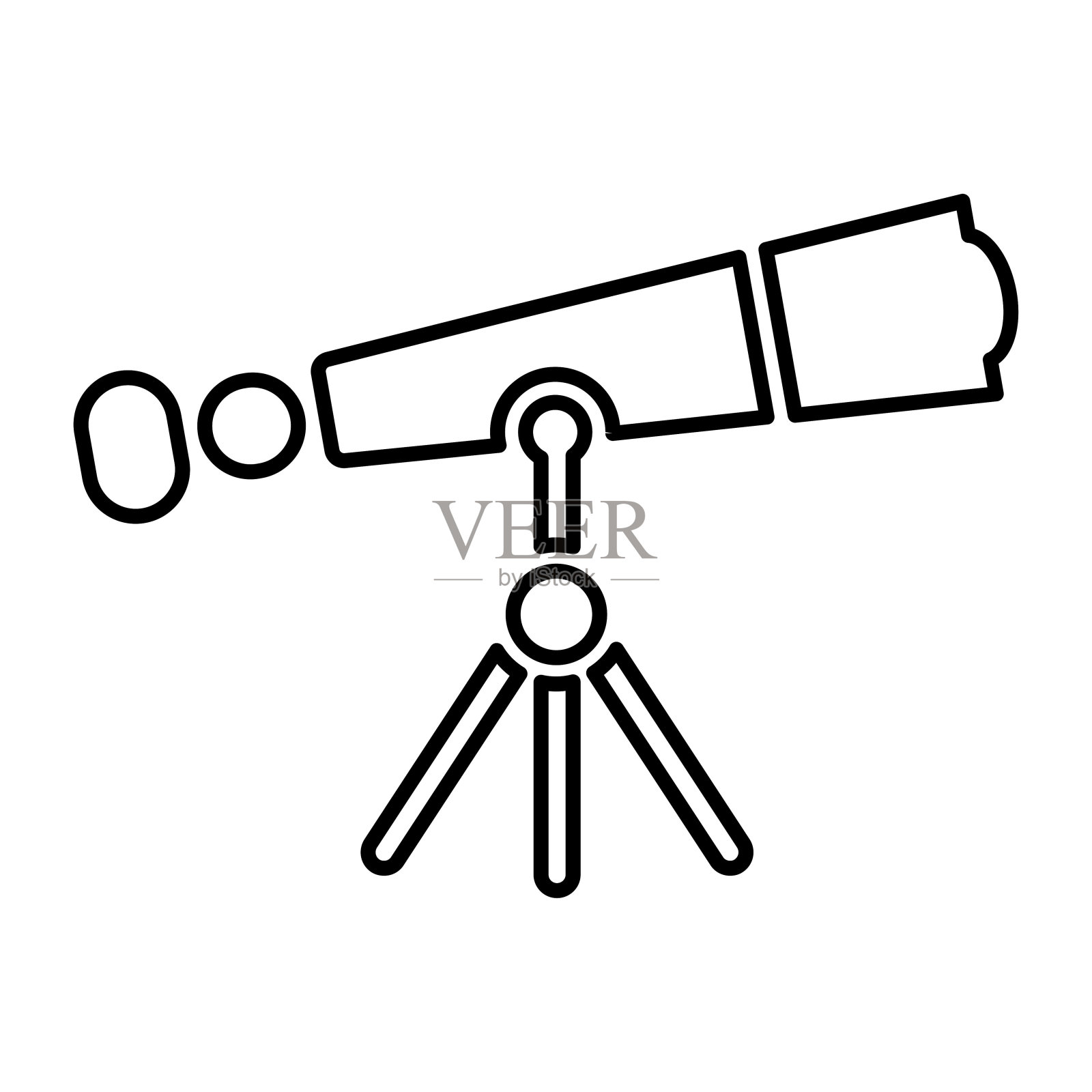 天文学图标在大纲风格插画图片素材